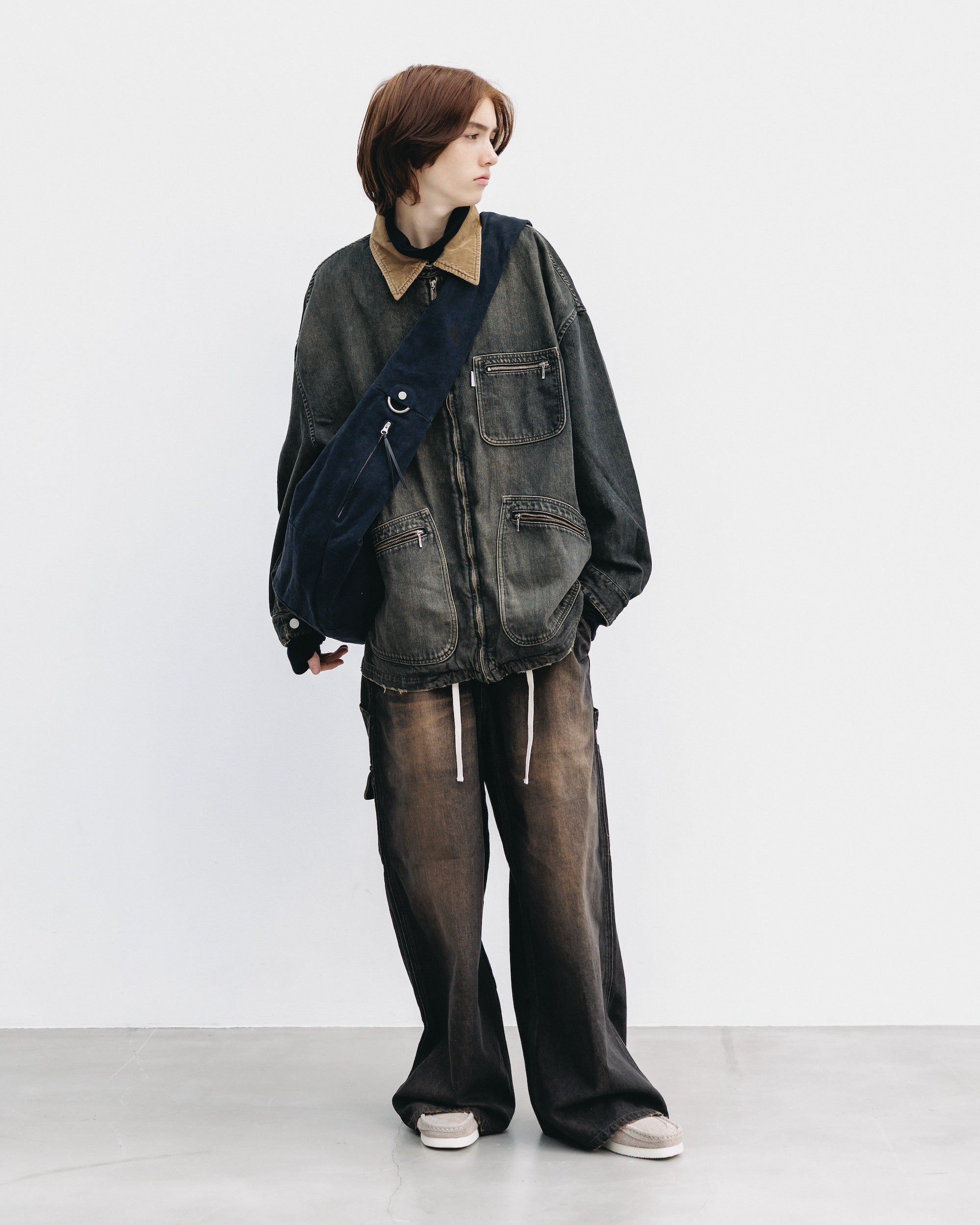 VINTAGE DYED SYSTEM BAG (L) (BLACK)