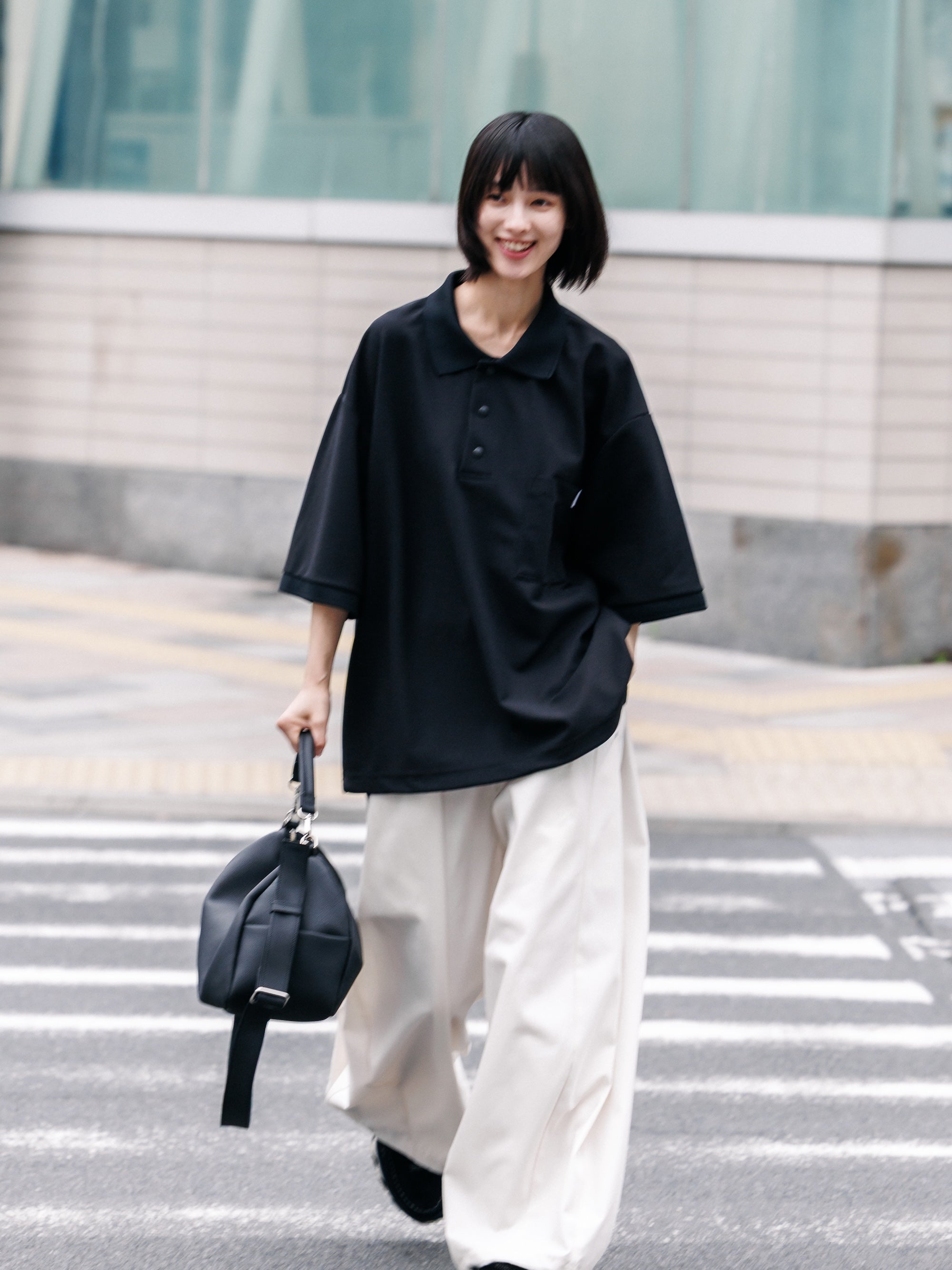 【7.11 SAT 20:00- IN STOCK】T/C GABARDINE CITY WIDE PANTS (IVORY)
