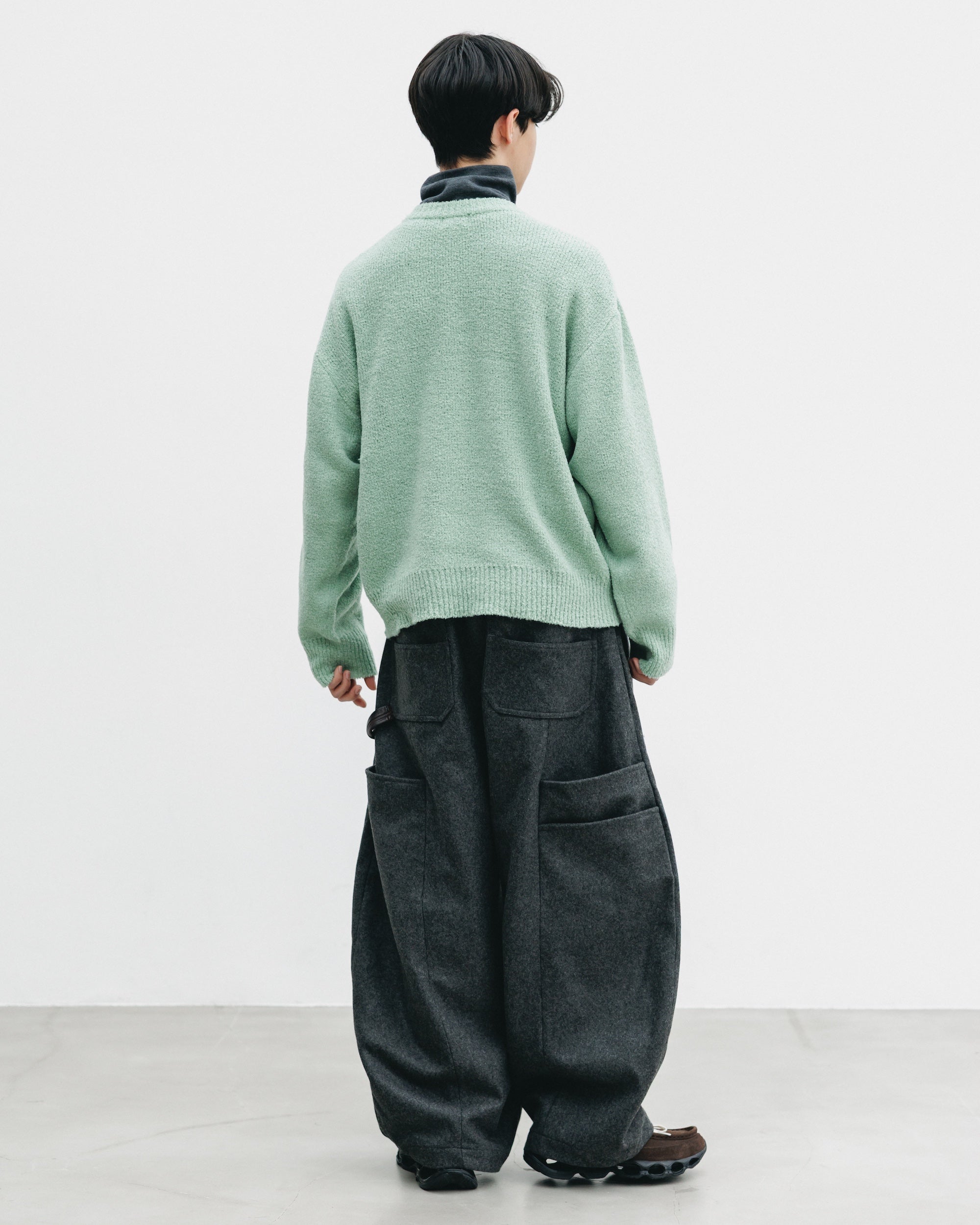 【12.10 WED 20:00- IN STOCK】SLUB PILE KNIT PULLOVER (MINT)
