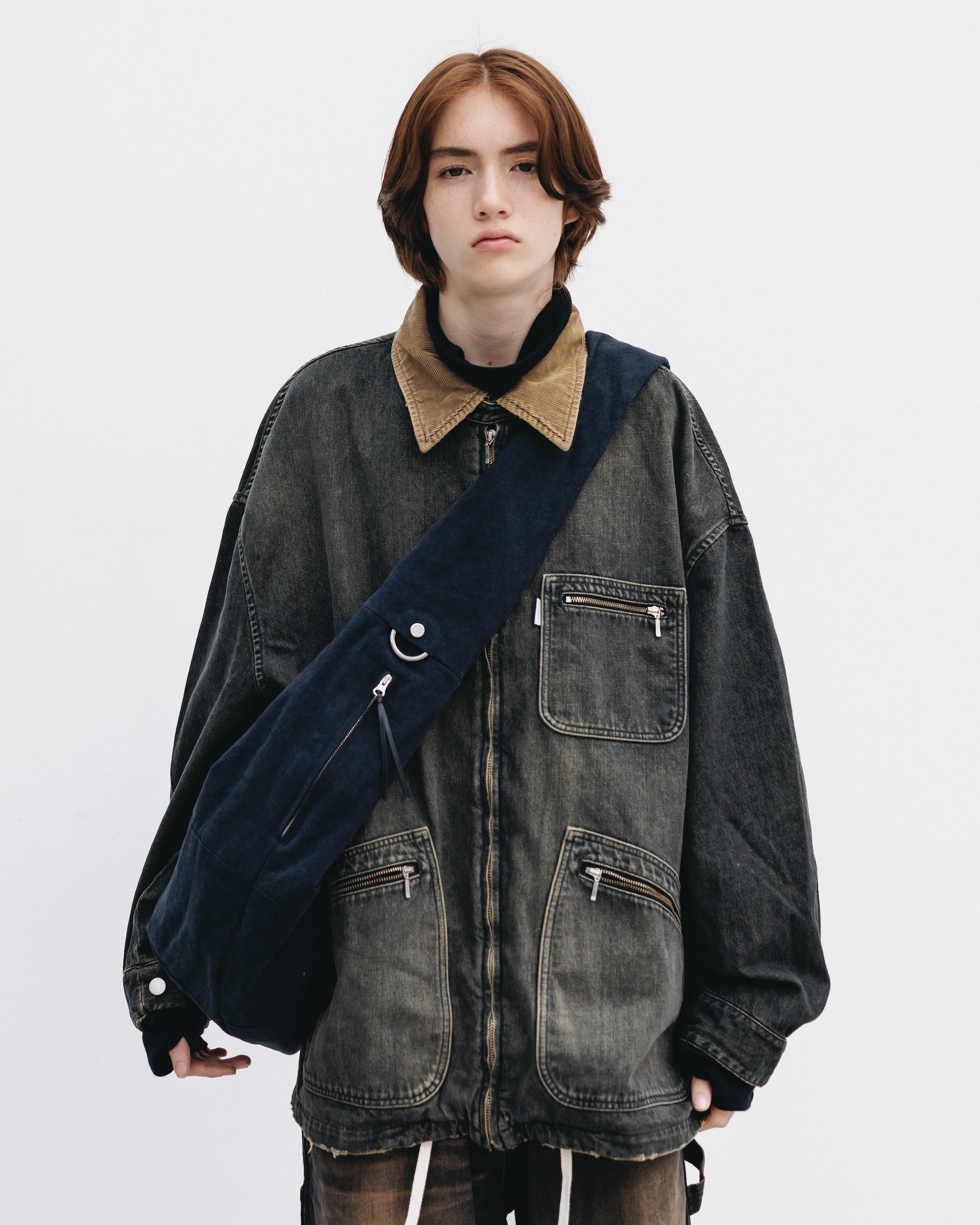 【IN STOCK】VINTAGE DYED SELVEDGE DENIM URBAN JACKET (VINTAGE BLACK)