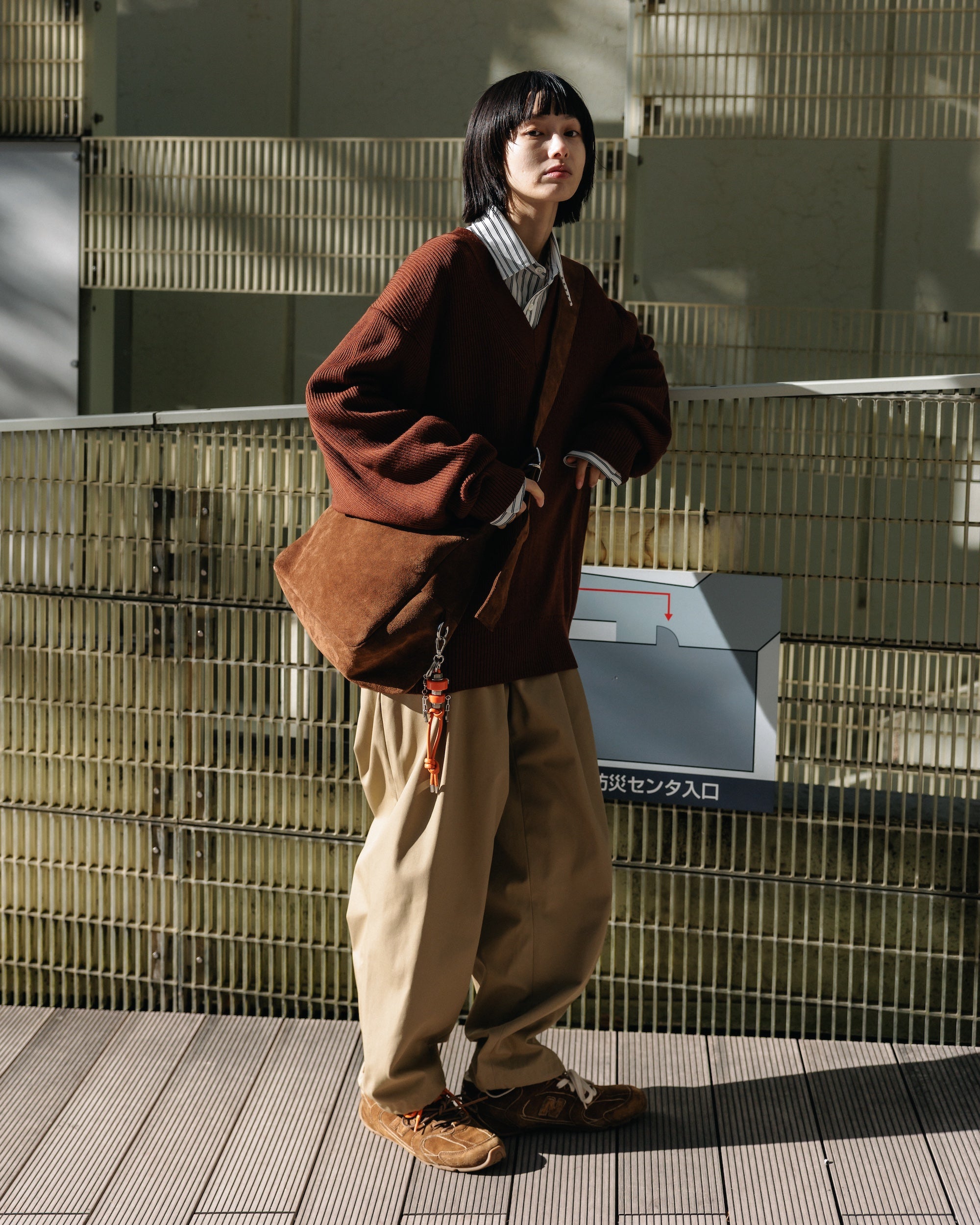 【2.4 WED 20:00- IN STOCK】T/C GABARDINE CITY UNIFORM WIDE TAPERED PANTS(BEIGE)