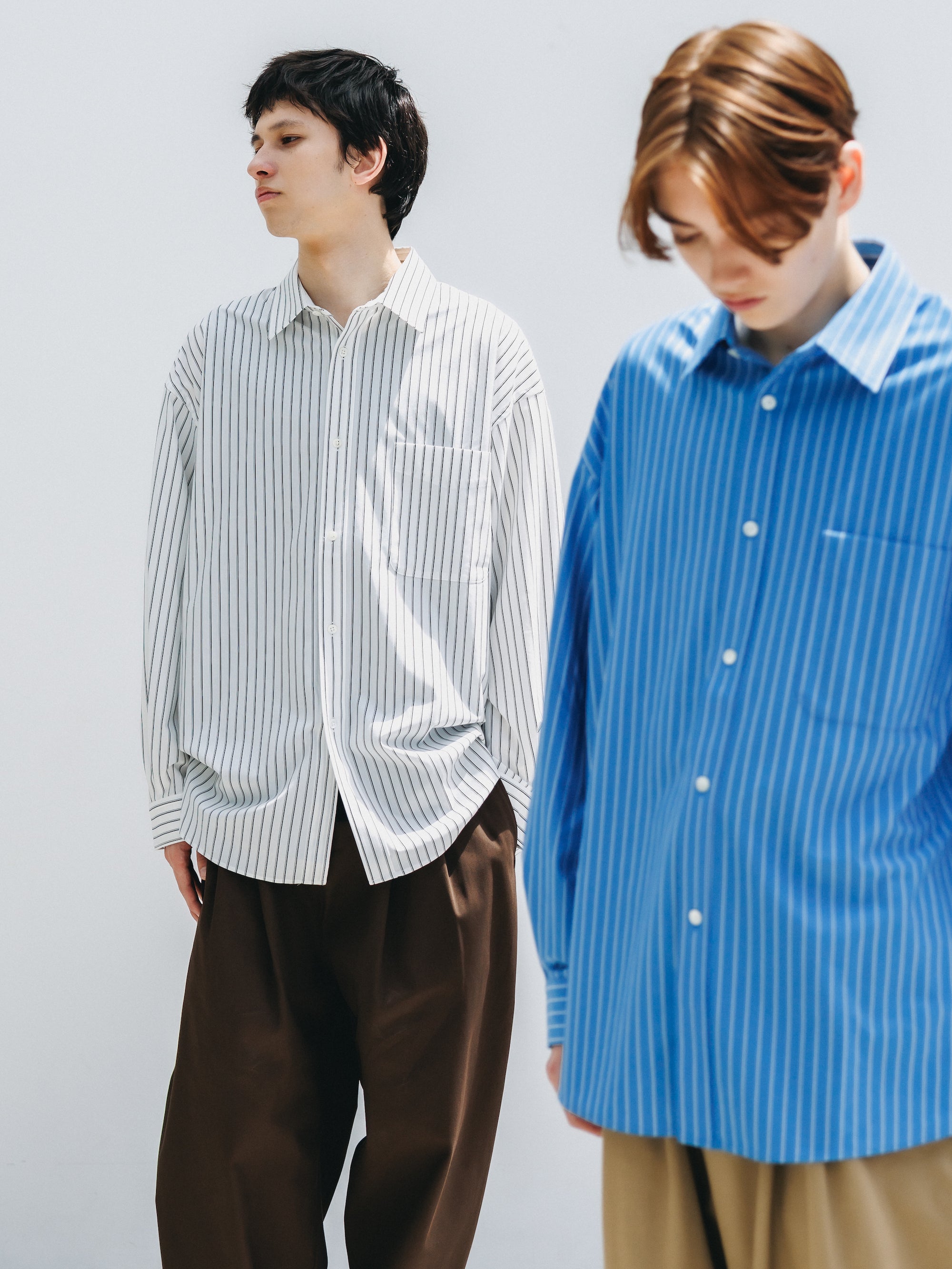 5.6 WED 20:00- IN STOCK】THICK/THIN STRIPE 46G KNIT EVERYDAY L/S SHIRT