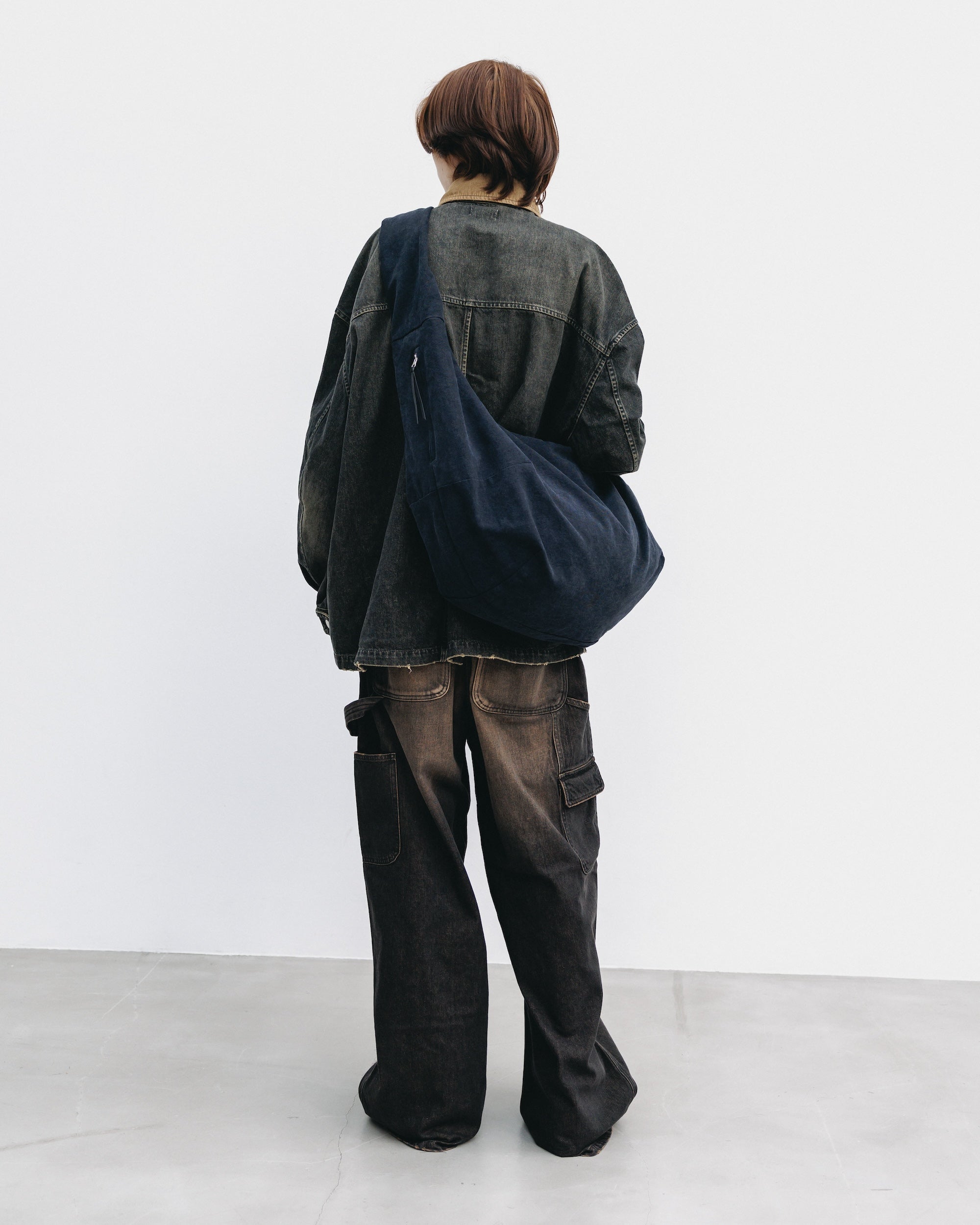 VINTAGE DYED SYSTEM BAG (L) (BLACK)