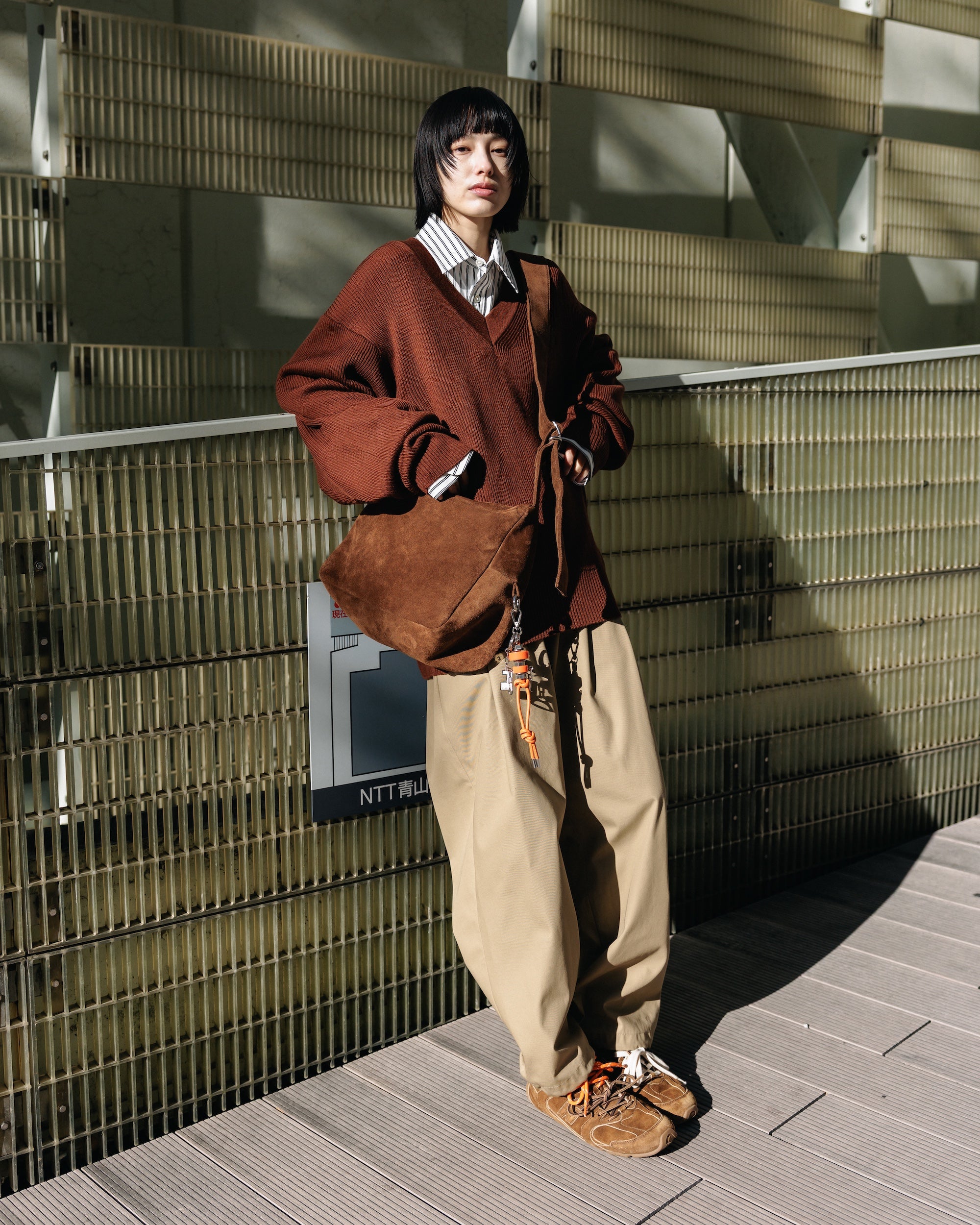 【2.4 WED 20:00- IN STOCK】T/C GABARDINE CITY UNIFORM WIDE TAPERED PANTS(BEIGE)