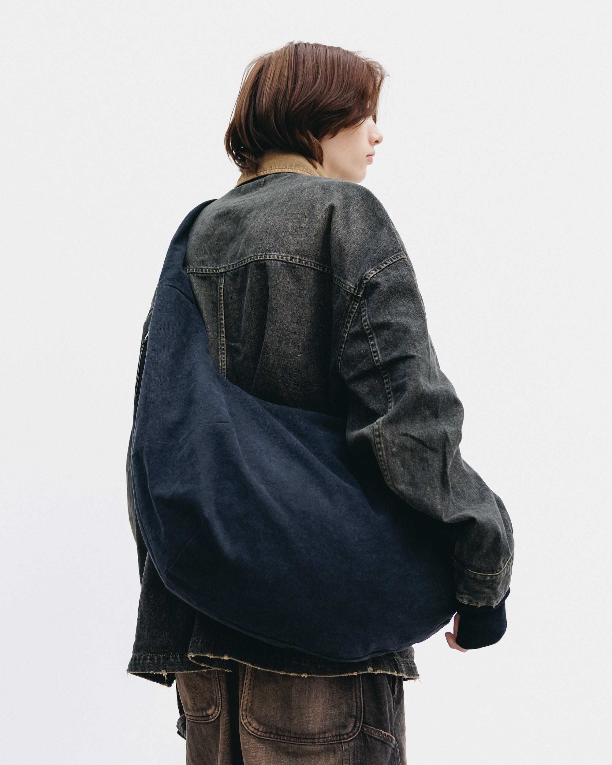 VINTAGE DYED SYSTEM BAG (L) (BLACK)