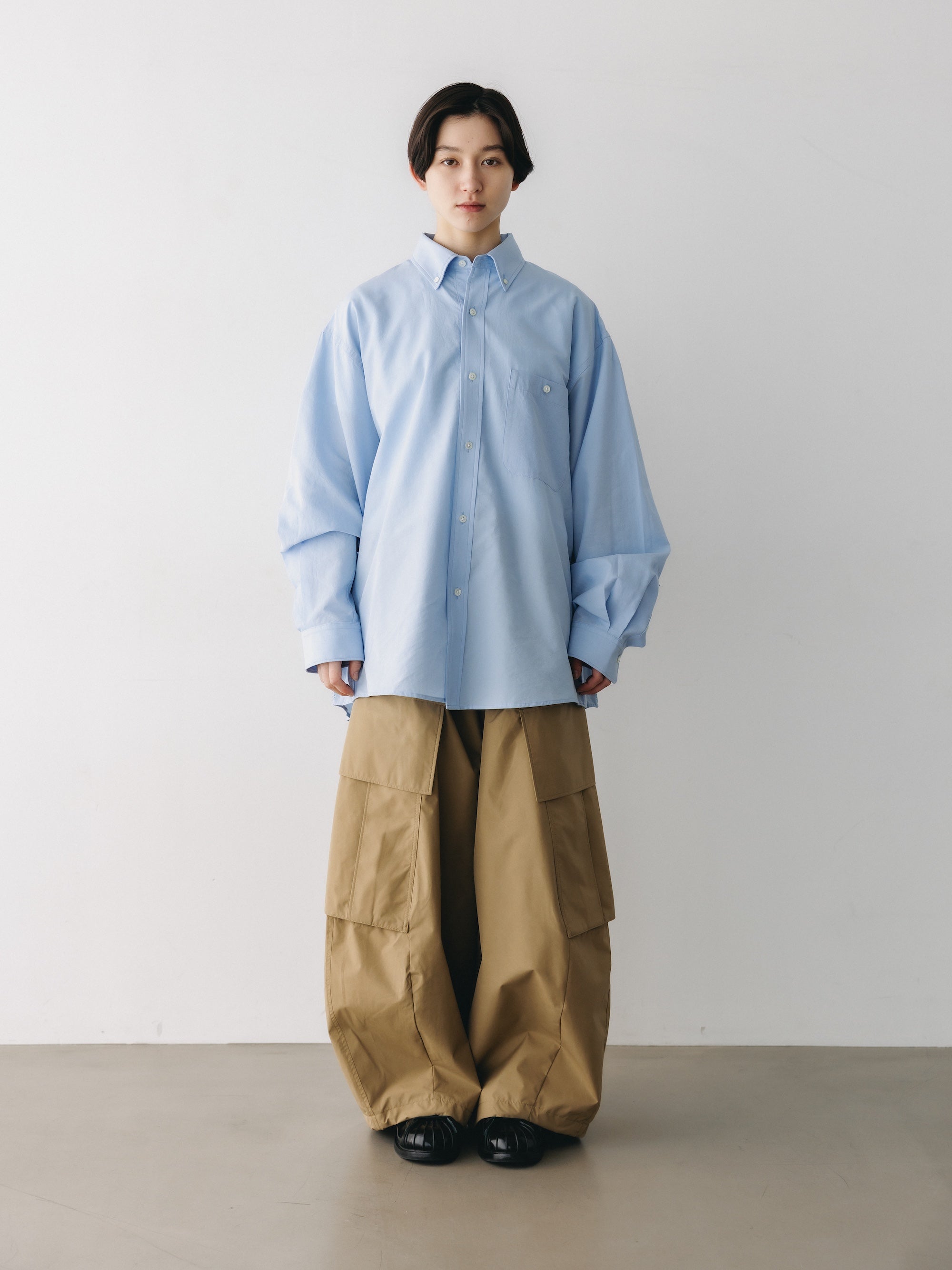 VENTILATION L/S B.D.SHIRT (SAX BLUE)