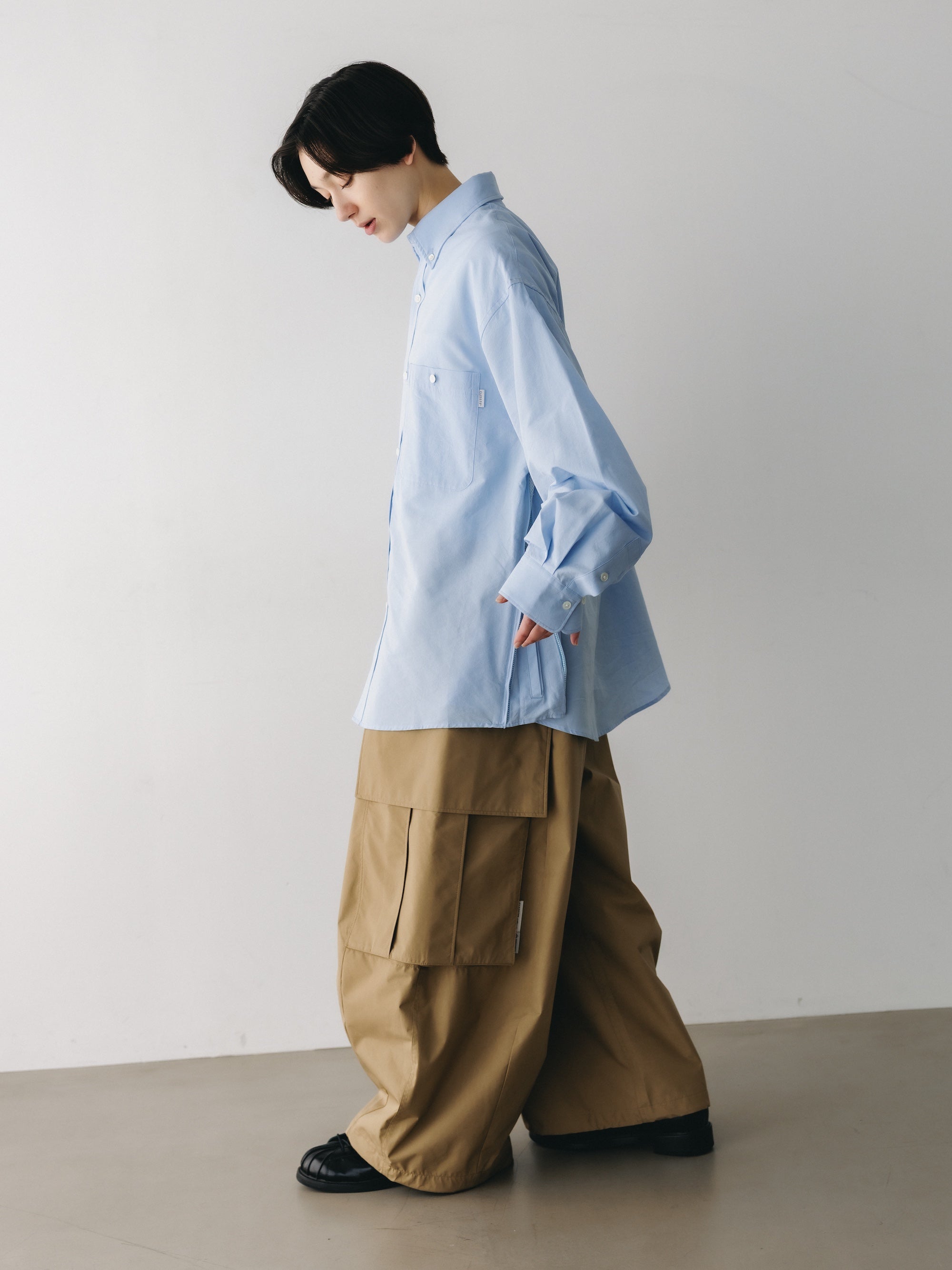 VENTILATION L/S B.D.SHIRT (SAX BLUE)