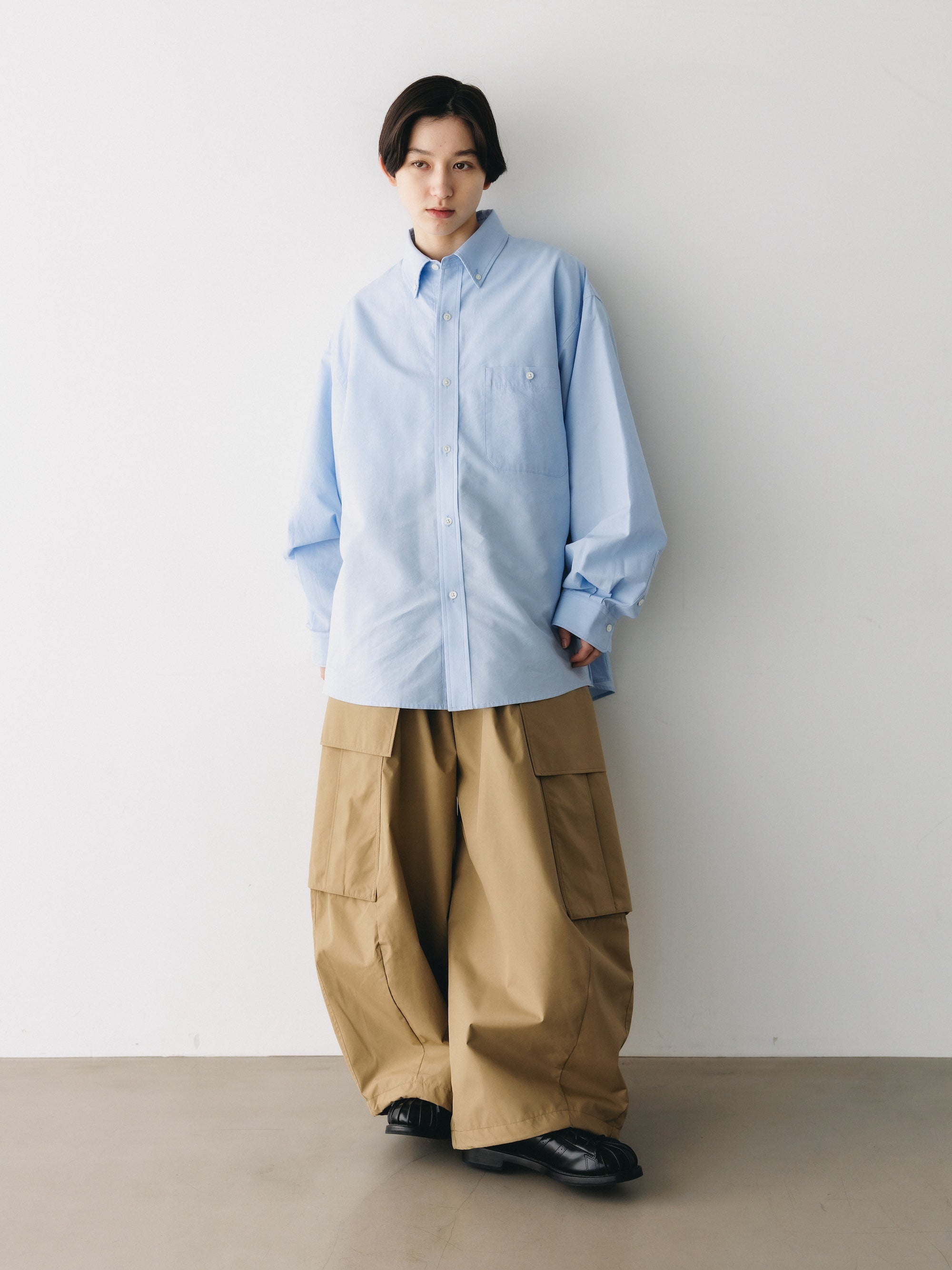 VENTILATION L/S B.D.SHIRT (SAX BLUE)