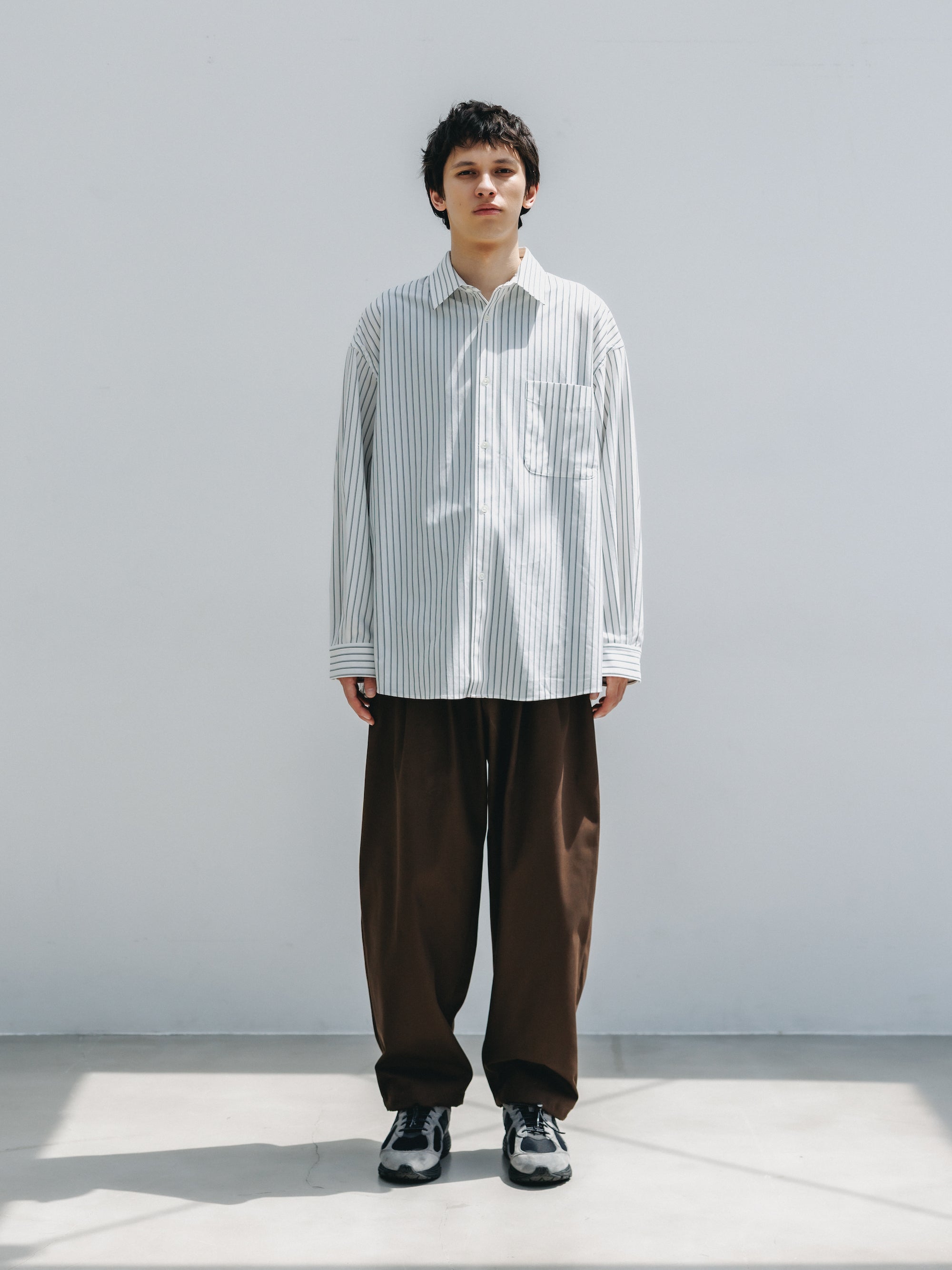 5.6 WED 20:00- IN STOCK】THICK/THIN STRIPE 46G KNIT EVERYDAY L/S SHIRT