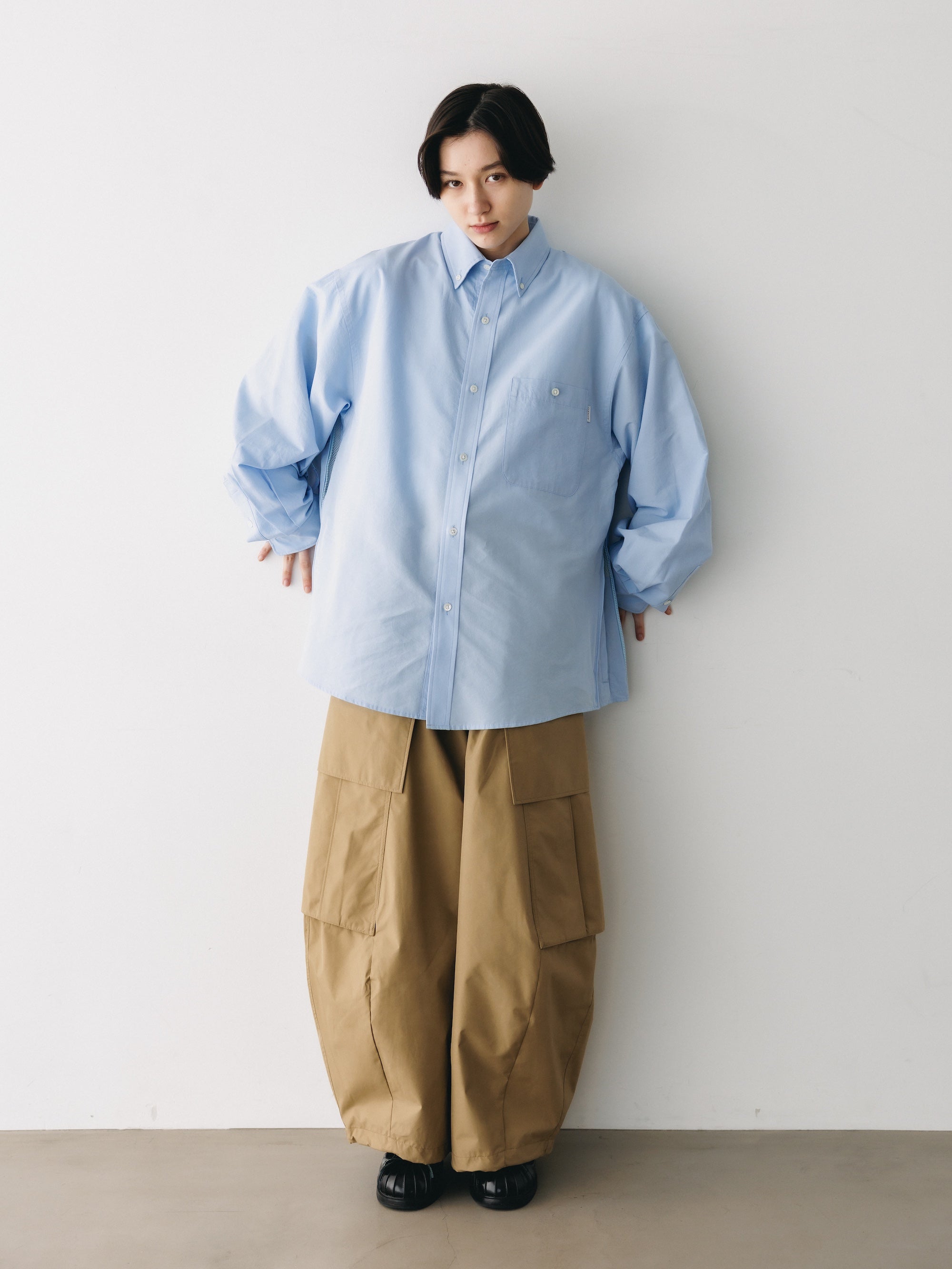 VENTILATION L/S B.D.SHIRT (SAX BLUE)