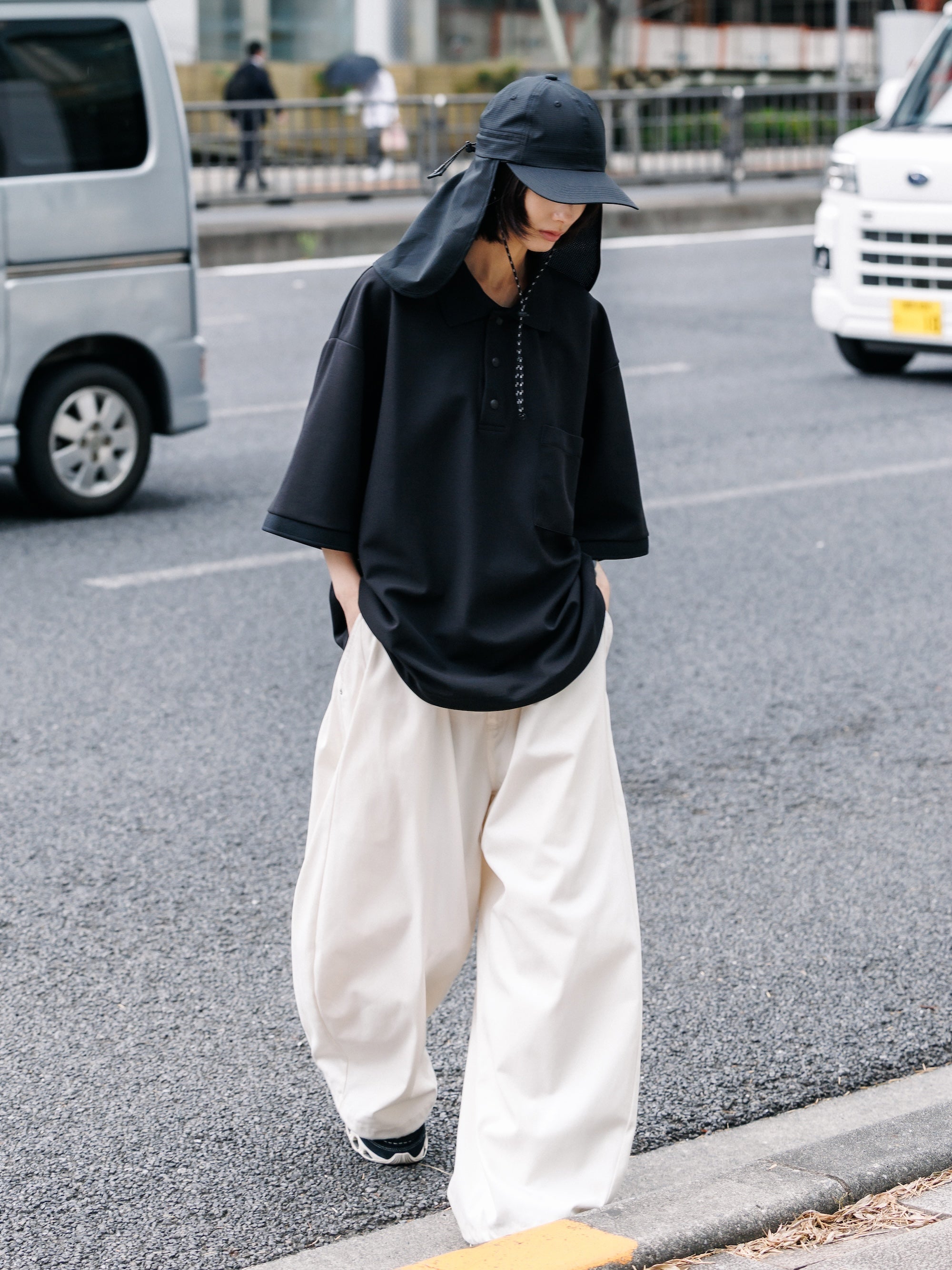 【7.11 SAT 20:00- IN STOCK】T/C GABARDINE CITY WIDE PANTS (IVORY)