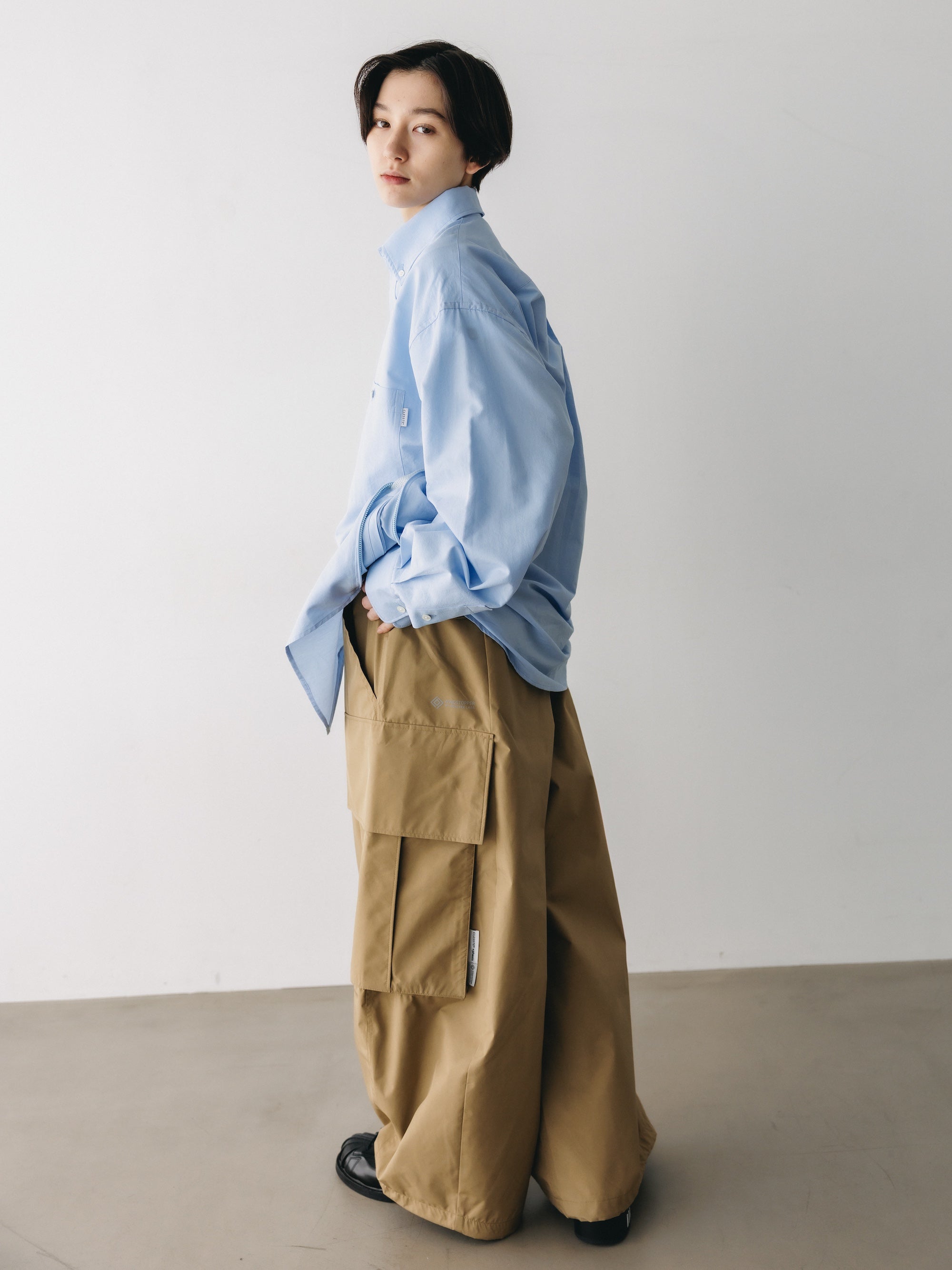 VENTILATION L/S B.D.SHIRT (SAX BLUE)