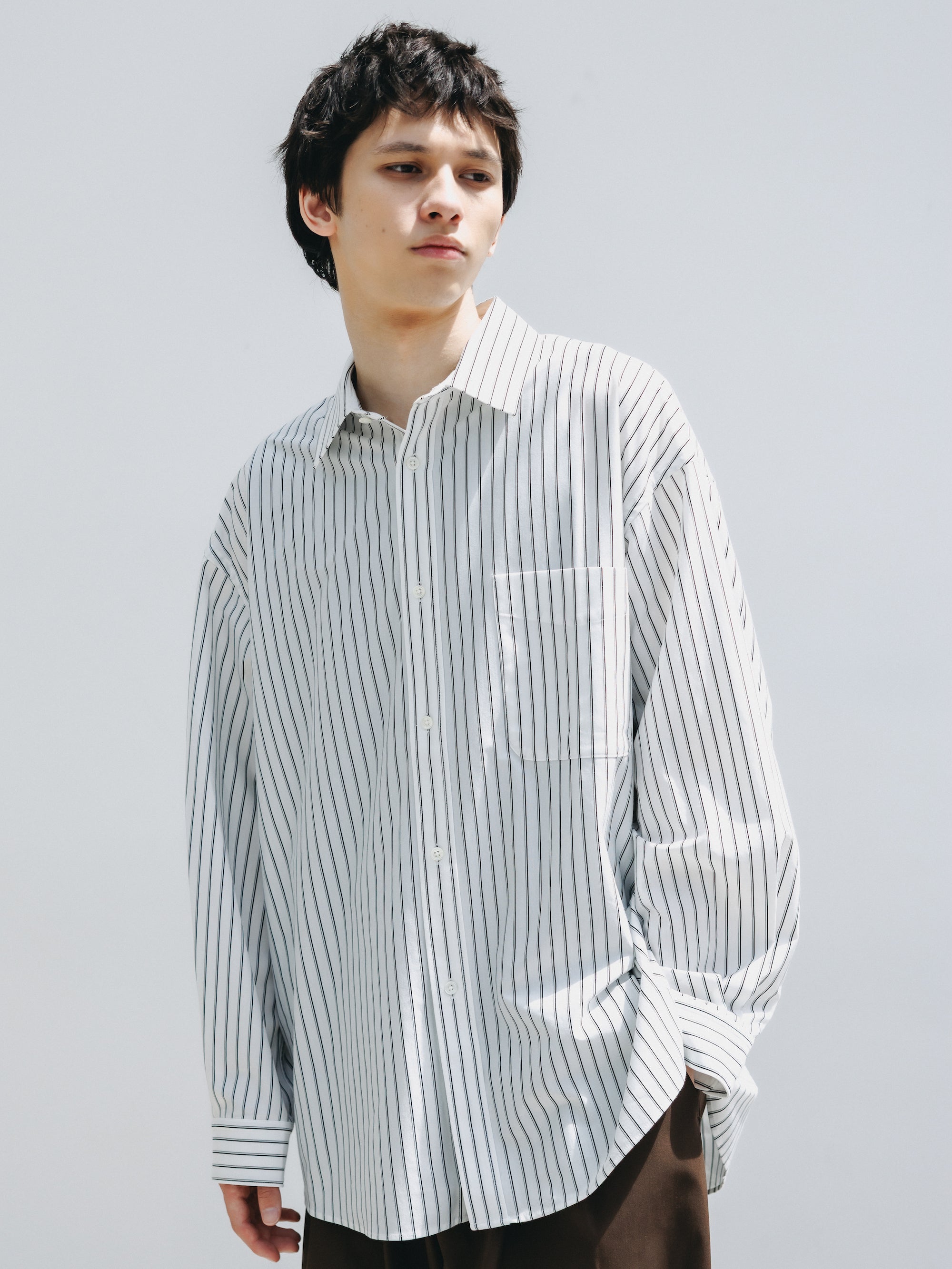 5.6 WED 20:00- IN STOCK】THICK/THIN STRIPE 46G KNIT EVERYDAY L/S SHIRT