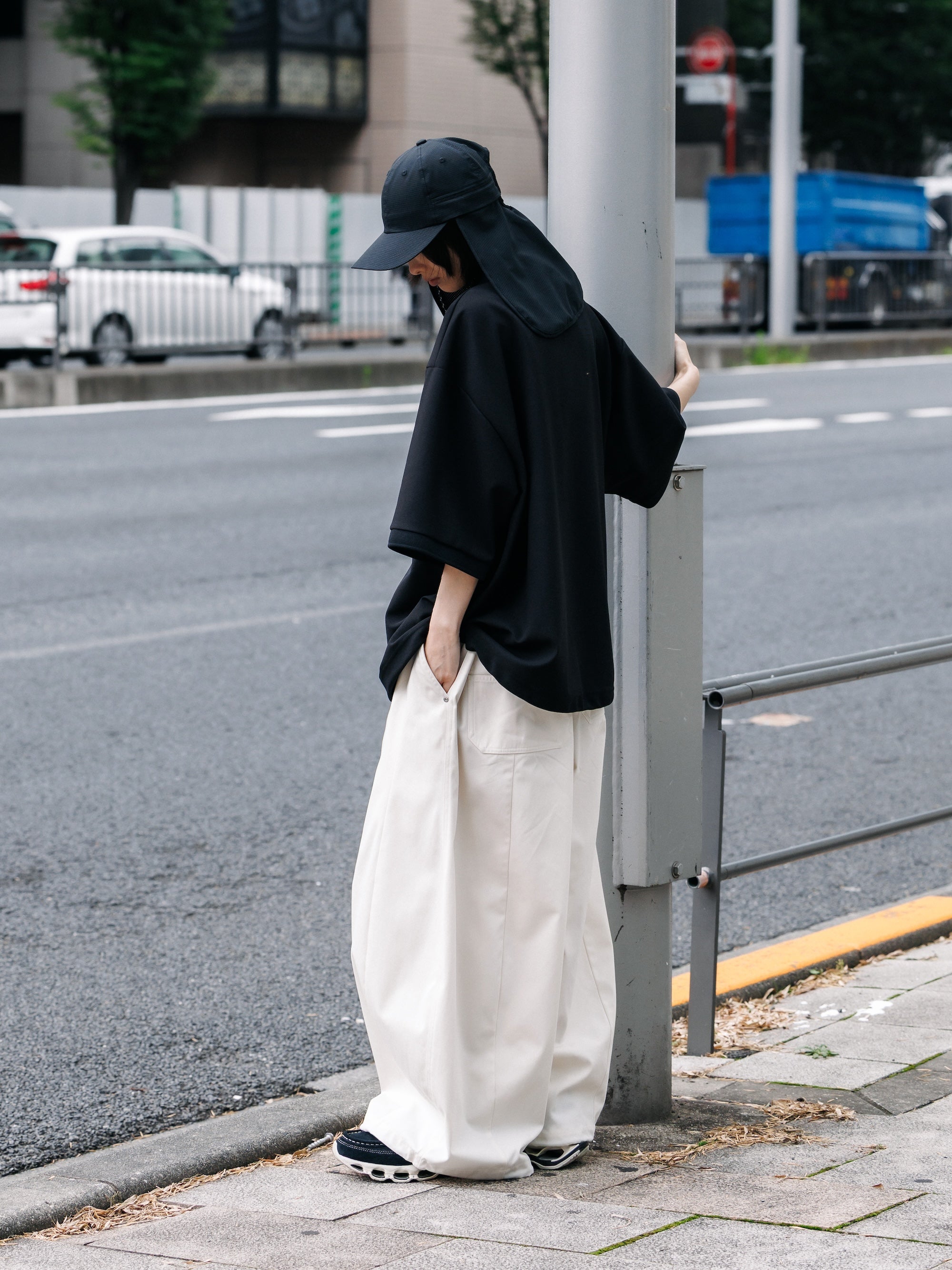 【7.11 SAT 20:00- IN STOCK】T/C GABARDINE CITY WIDE PANTS (IVORY)