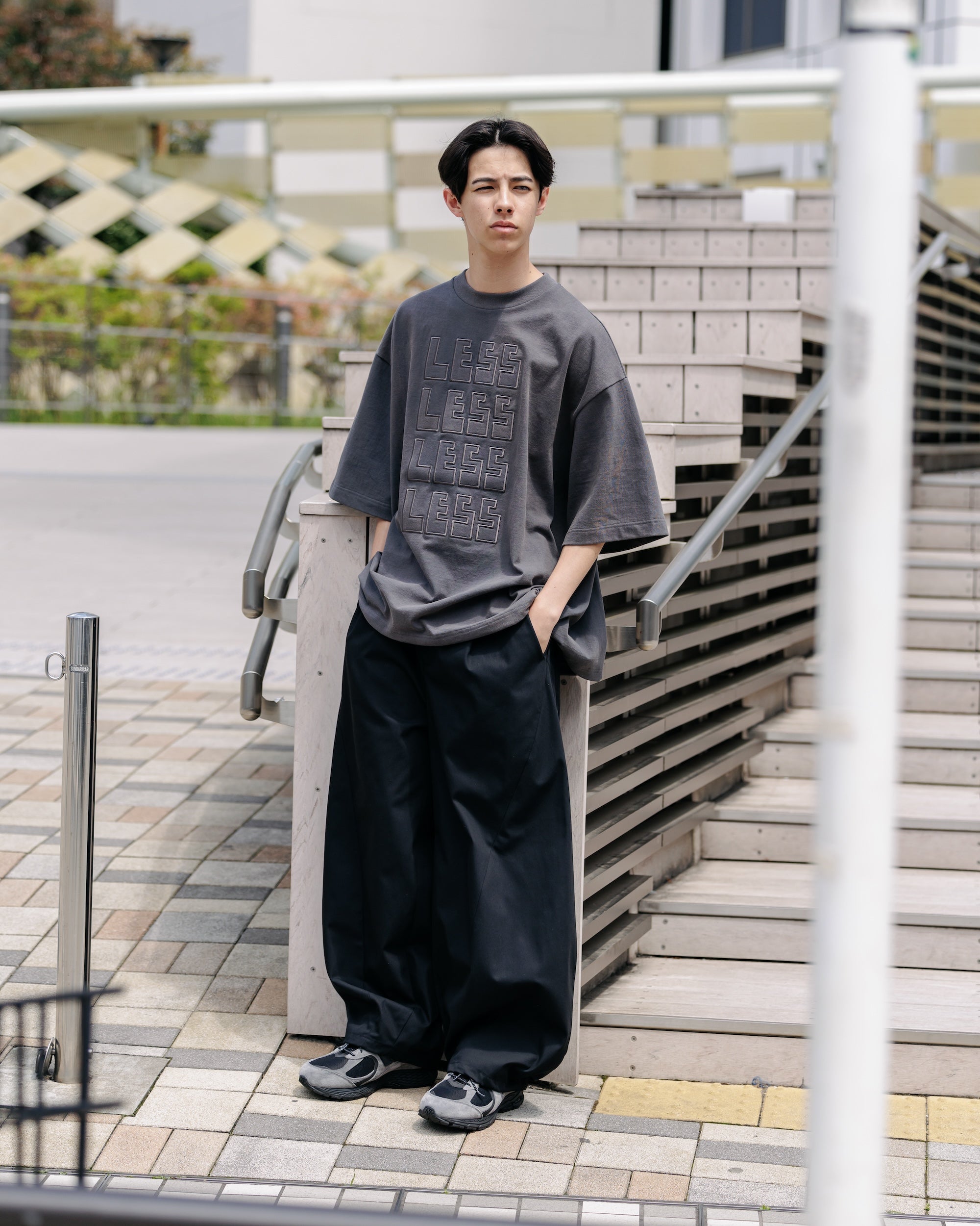 “LESS” MASSIVE T-SHIRT WITH DRAWSTRINGS
