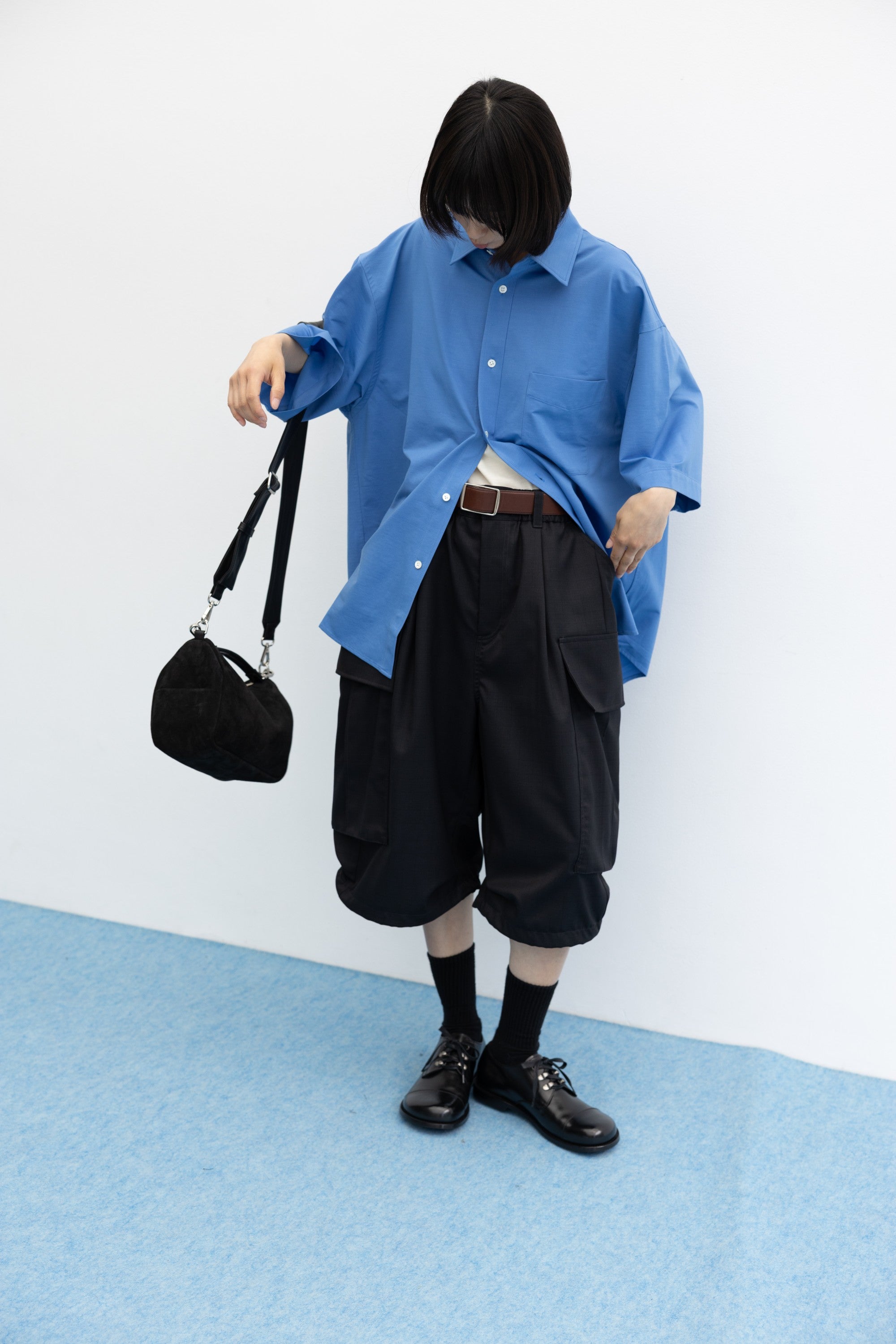 SUEDE DAYOFF BAG MINI (BLACK)
