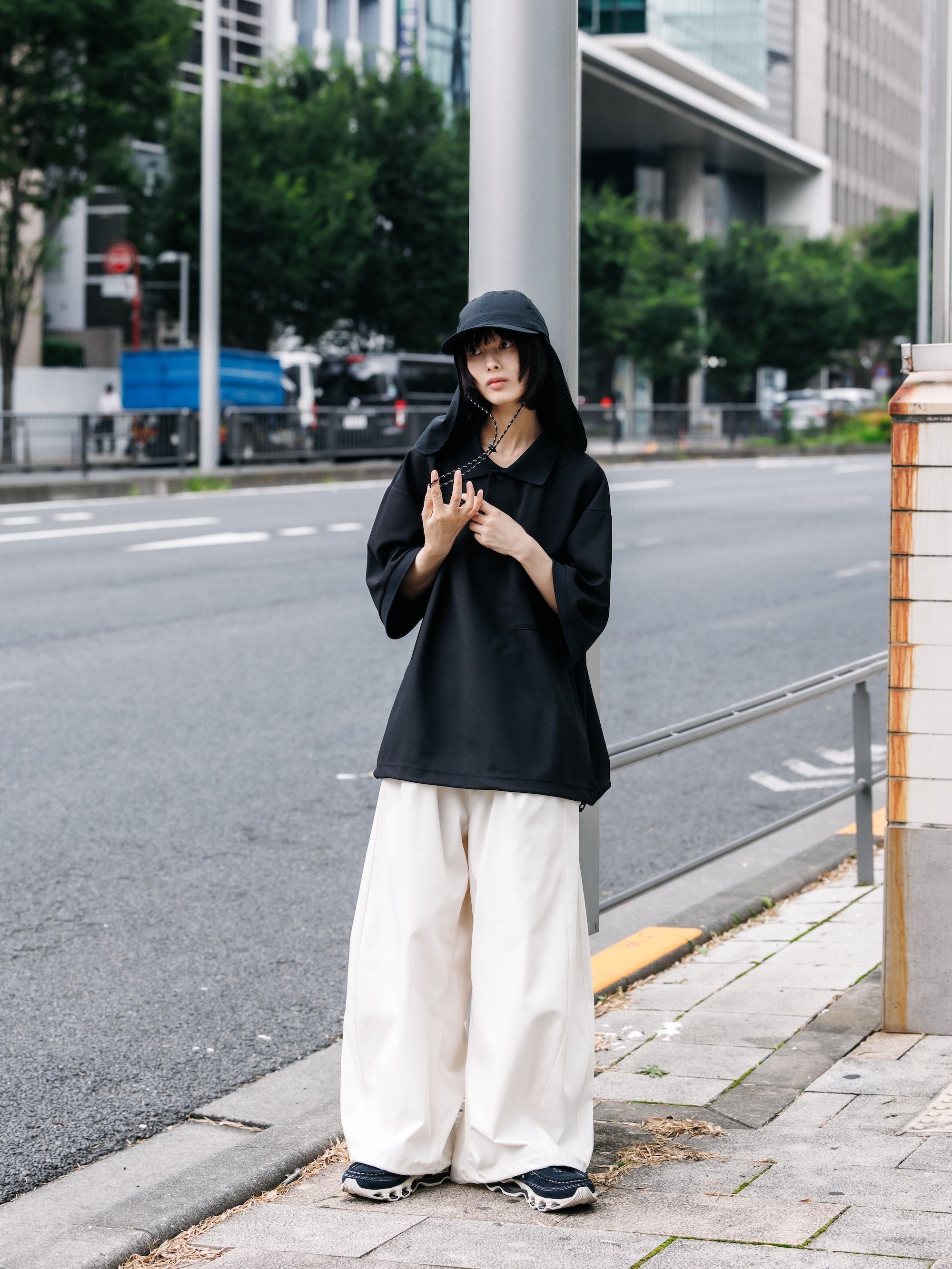 【7.11 SAT 20:00- IN STOCK】T/C GABARDINE CITY WIDE PANTS (IVORY)