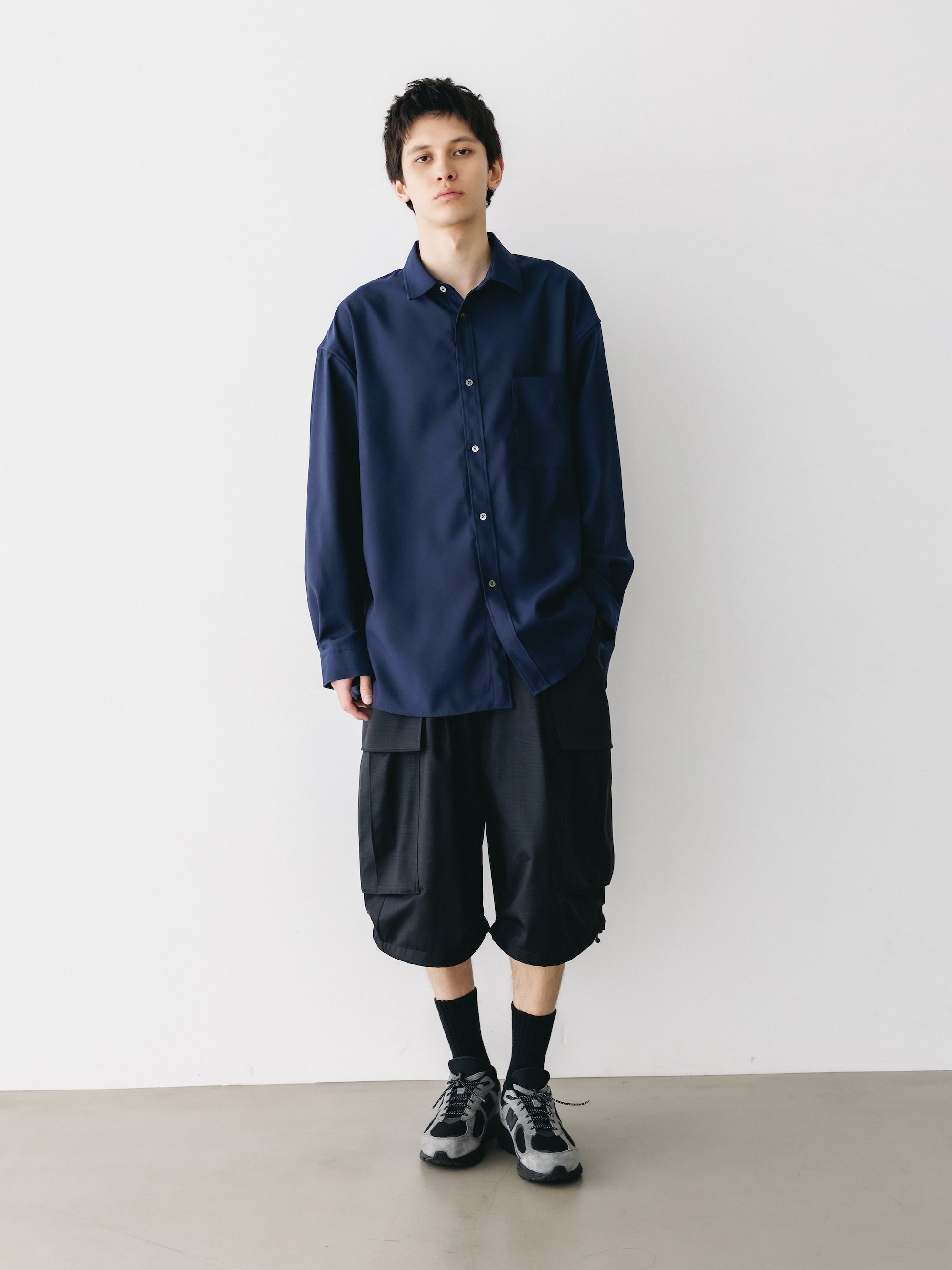 ACTIVE OXFORD EVERYDAY L/S SHIRT (NAVY)