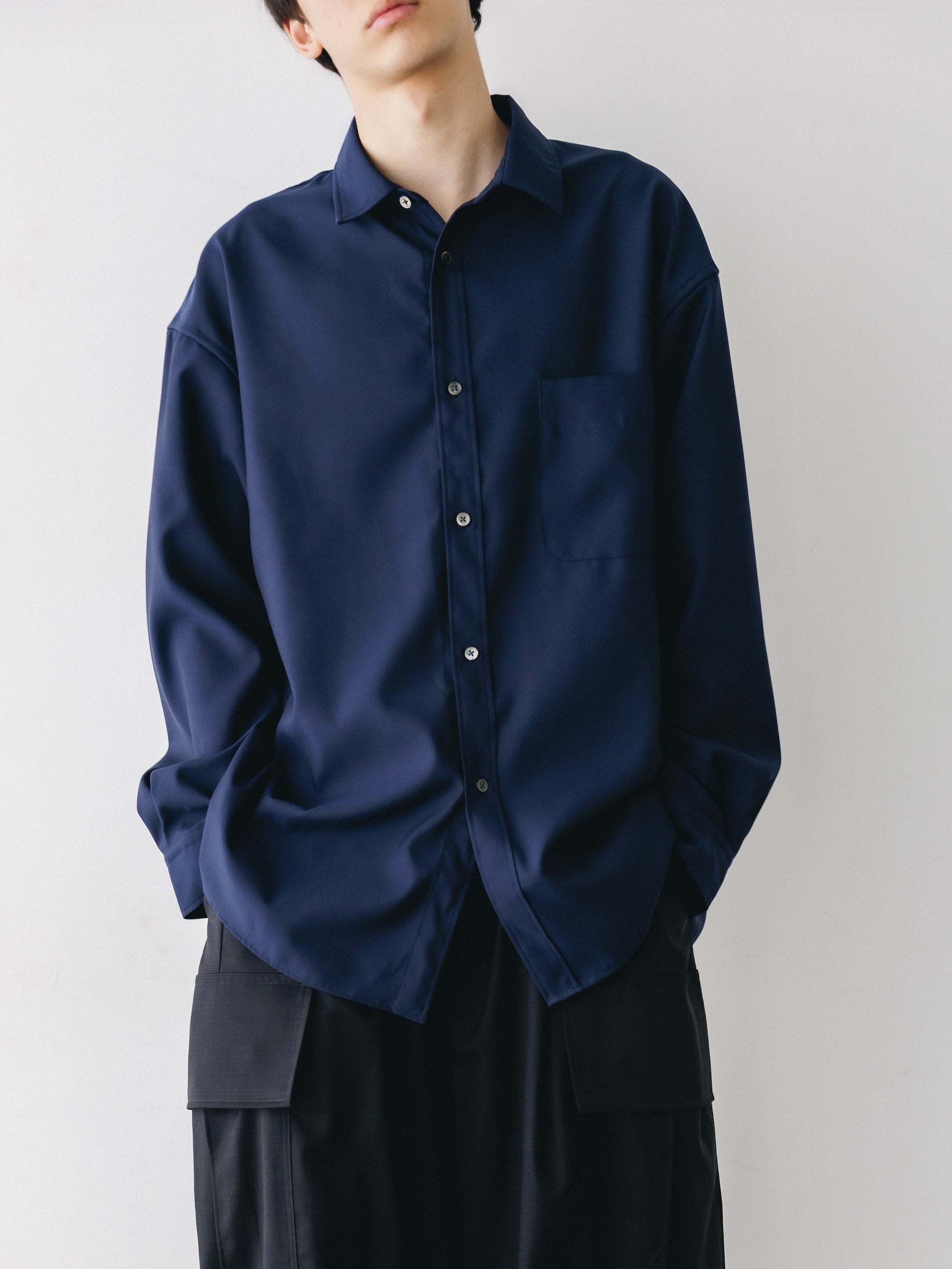 ACTIVE OXFORD EVERYDAY L/S SHIRT (NAVY)