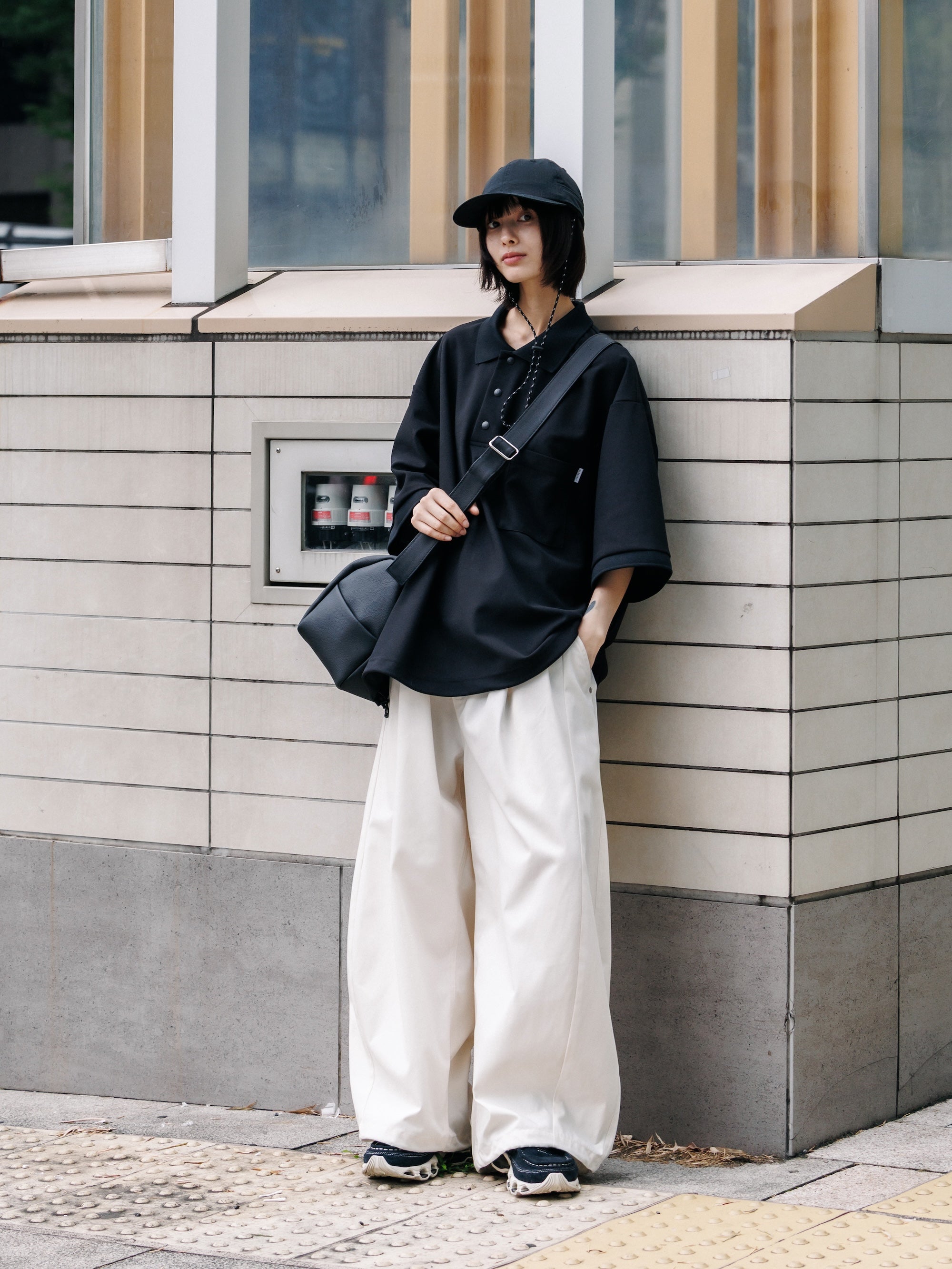 【7.11 SAT 20:00- IN STOCK】T/C GABARDINE CITY WIDE PANTS (IVORY)