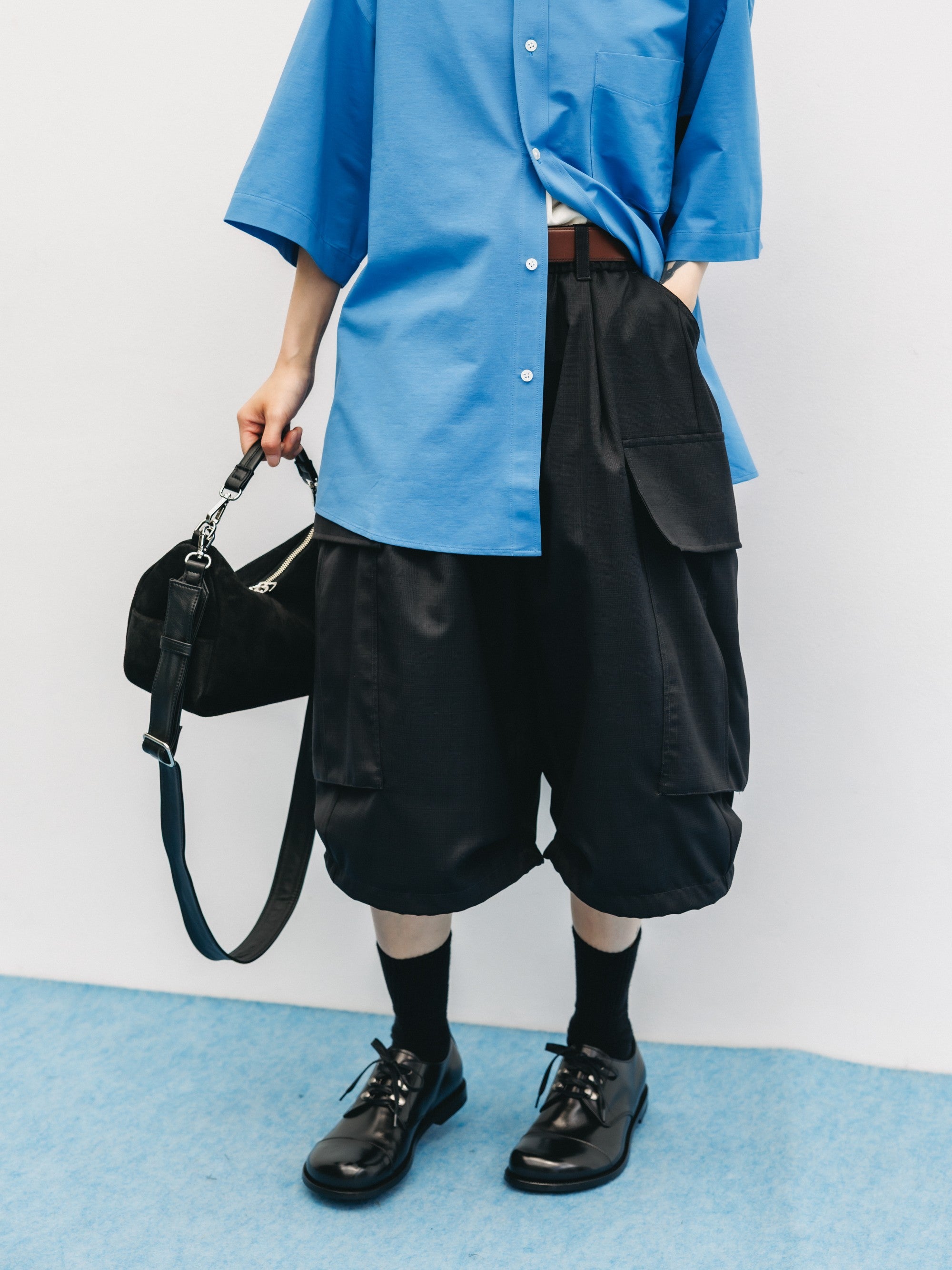 SUEDE DAYOFF BAG MINI (BLACK)