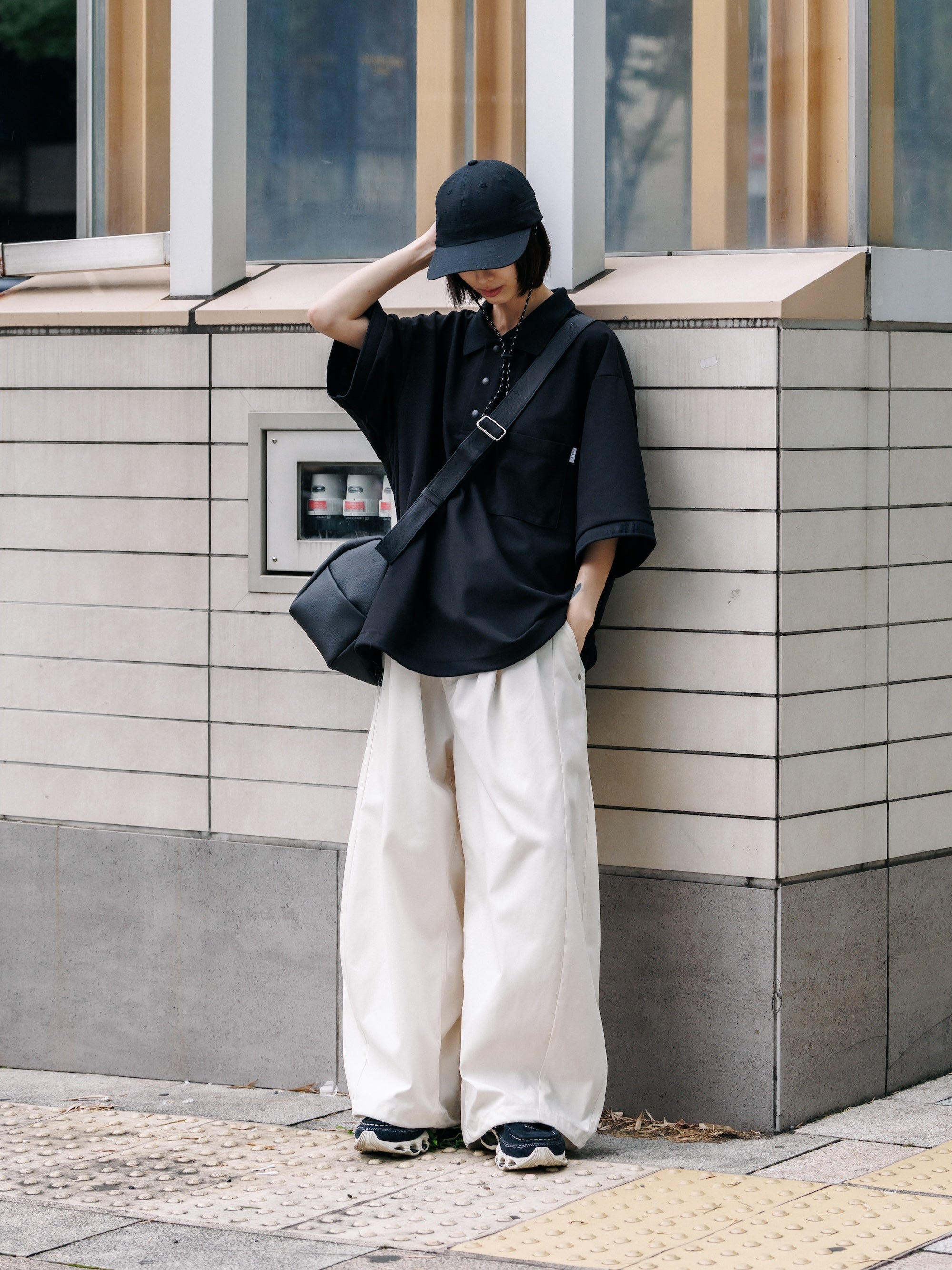 トップス 24ss clesste ACTIVE CITY S/S POLO SHIRT ACTIVE CITY S/S POLO SHIRT (BLACK)