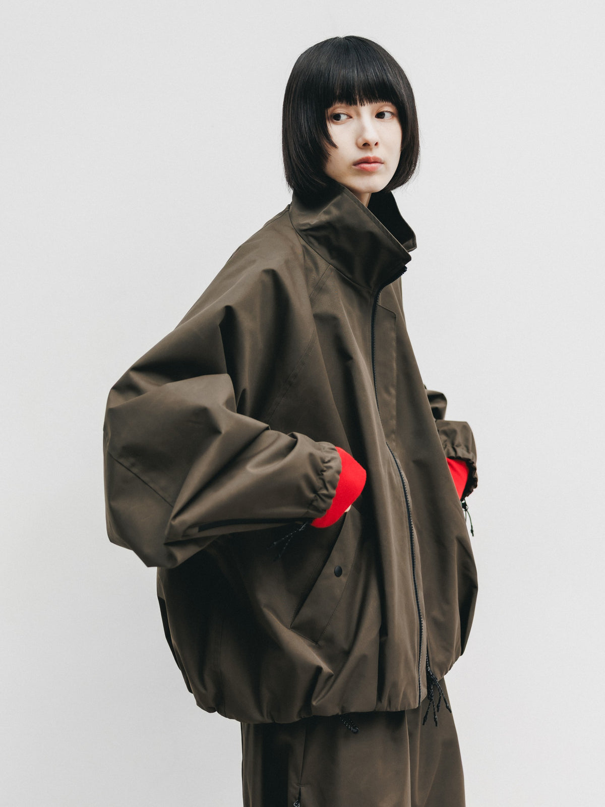 【10.17 SAT 20:00- IN STOCK】 +phenix WINDSTOPPER® by GORE-TEX LABS TWILL CITY STAND BALLOON UTILITY JACKET (URBAN BROWN)
