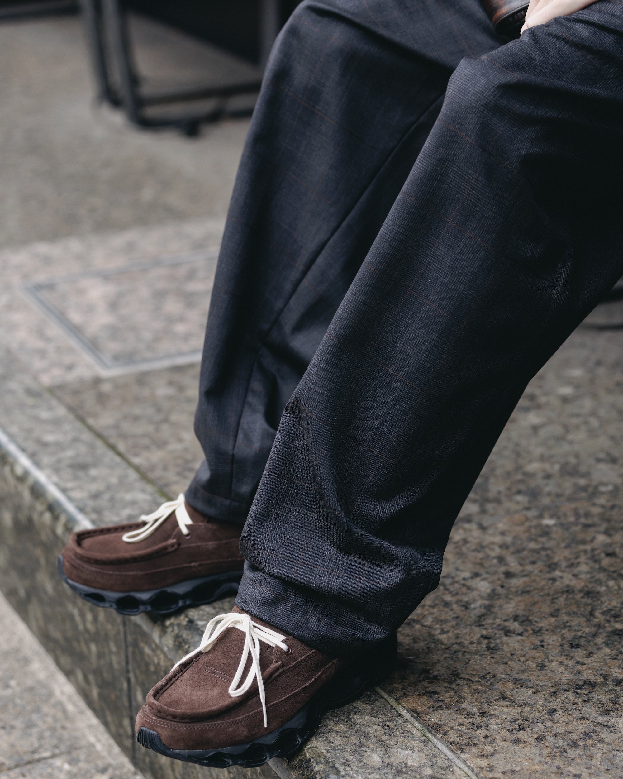 【1.28 WED 20:00- IN STOCK】WOOL GLEN PLAID CITY UNIFORM WIDE TAPERED PANTS