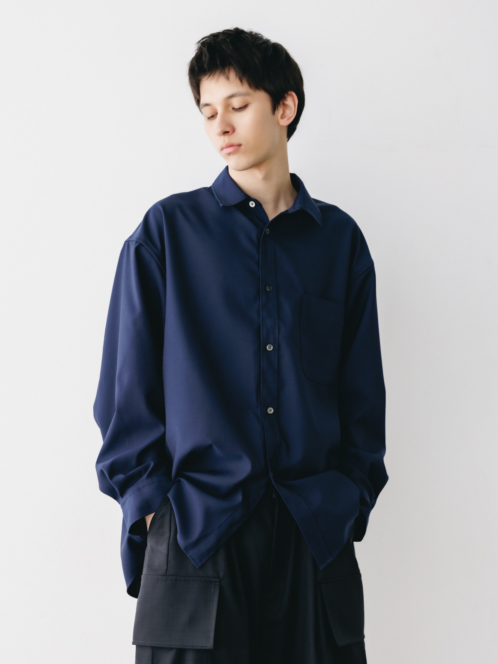 ACTIVE OXFORD EVERYDAY L/S SHIRT (NAVY)