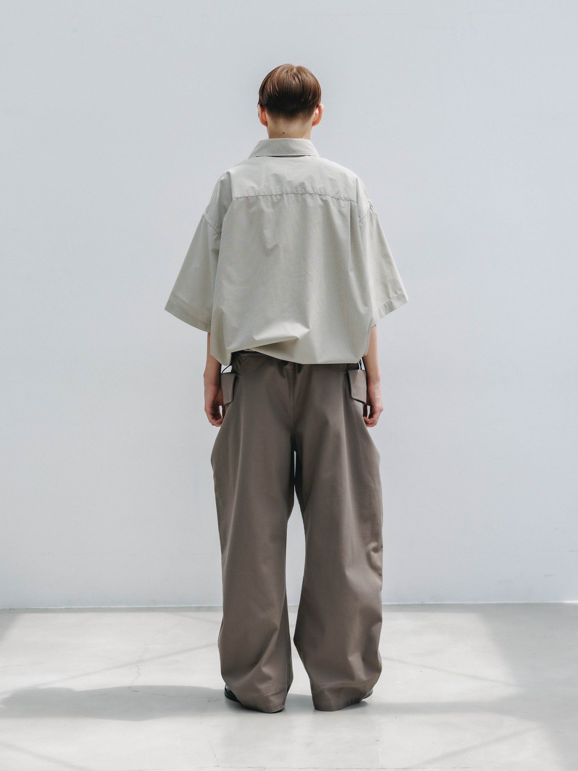 【4.25 SAT 20:00- IN STOCK】MINI PLAID S/S PULLOVER SHIRT (BEIGE)