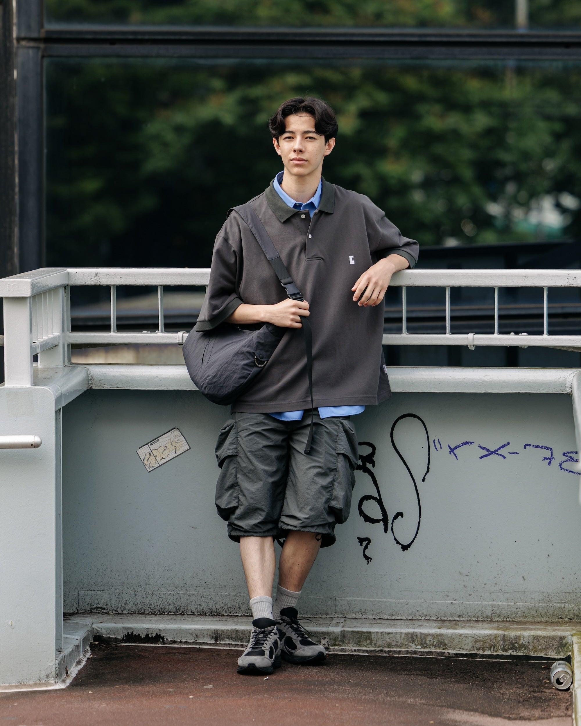 【6.25 WED 20:00- IN STOCK】VINTAGE WASHED CITY MILITARY HALF PANTS 002 (FADE BLACK)