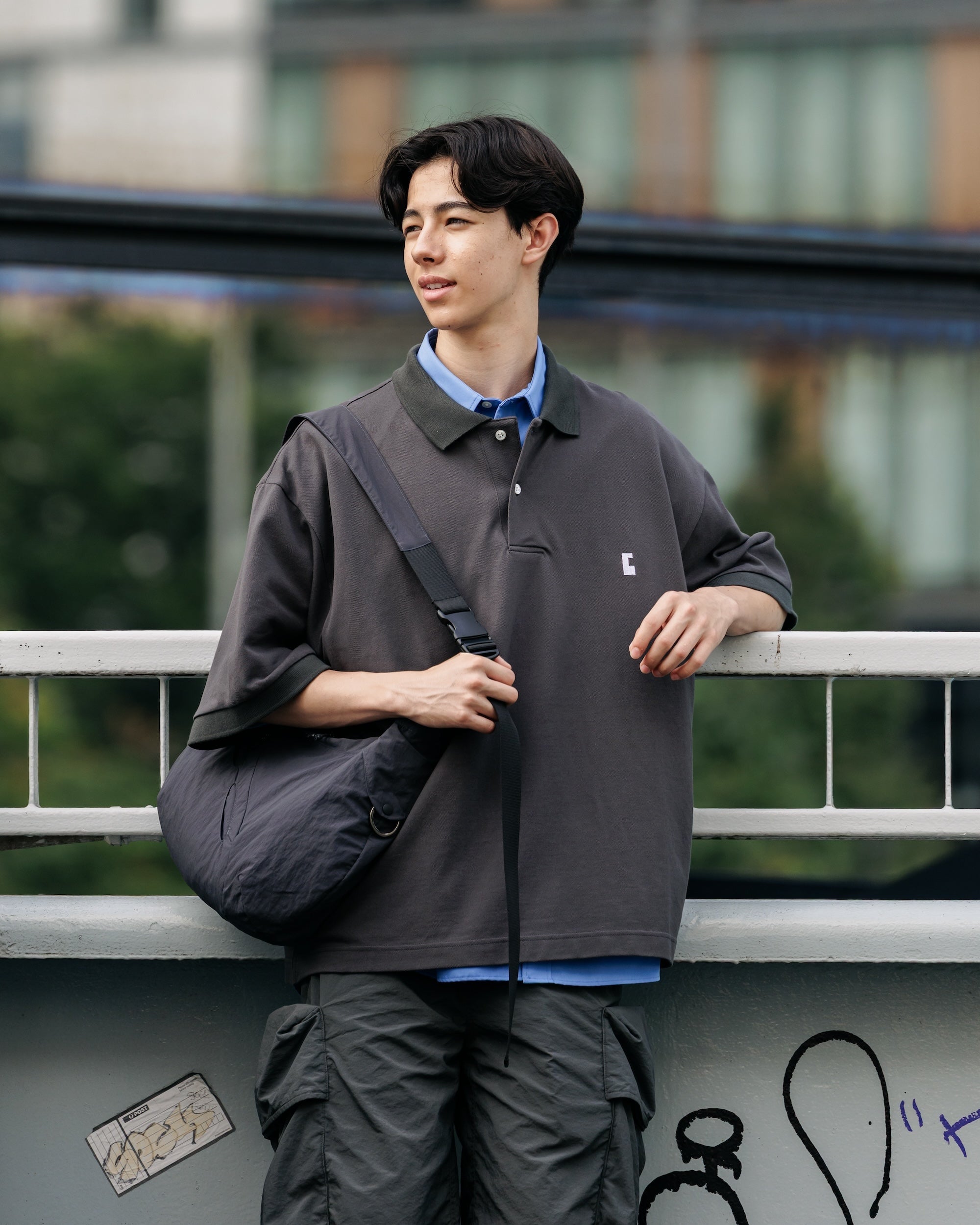 CITY S/S POLO SHIRT (CHARCOAL)