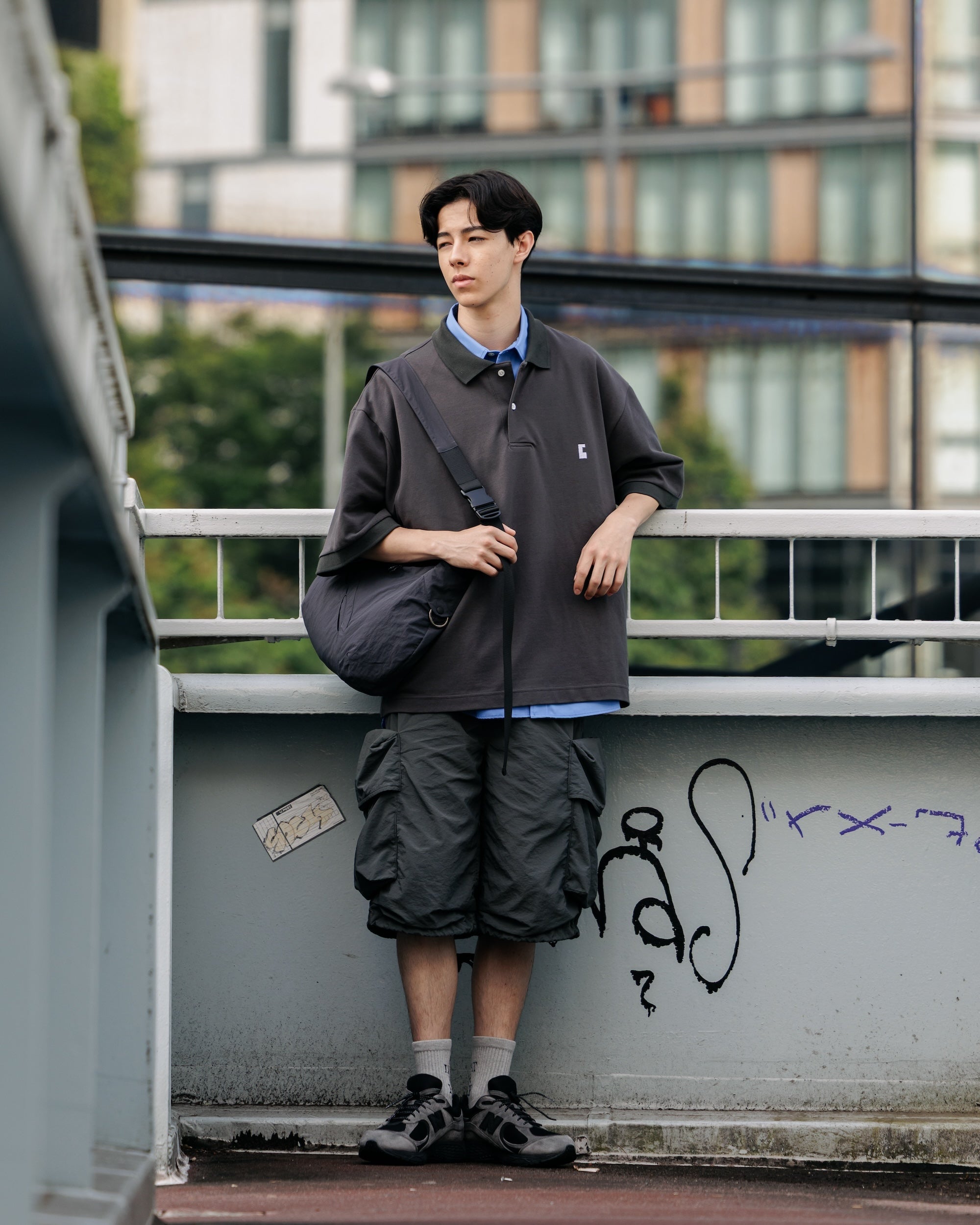CITY S/S POLO SHIRT (CHARCOAL)