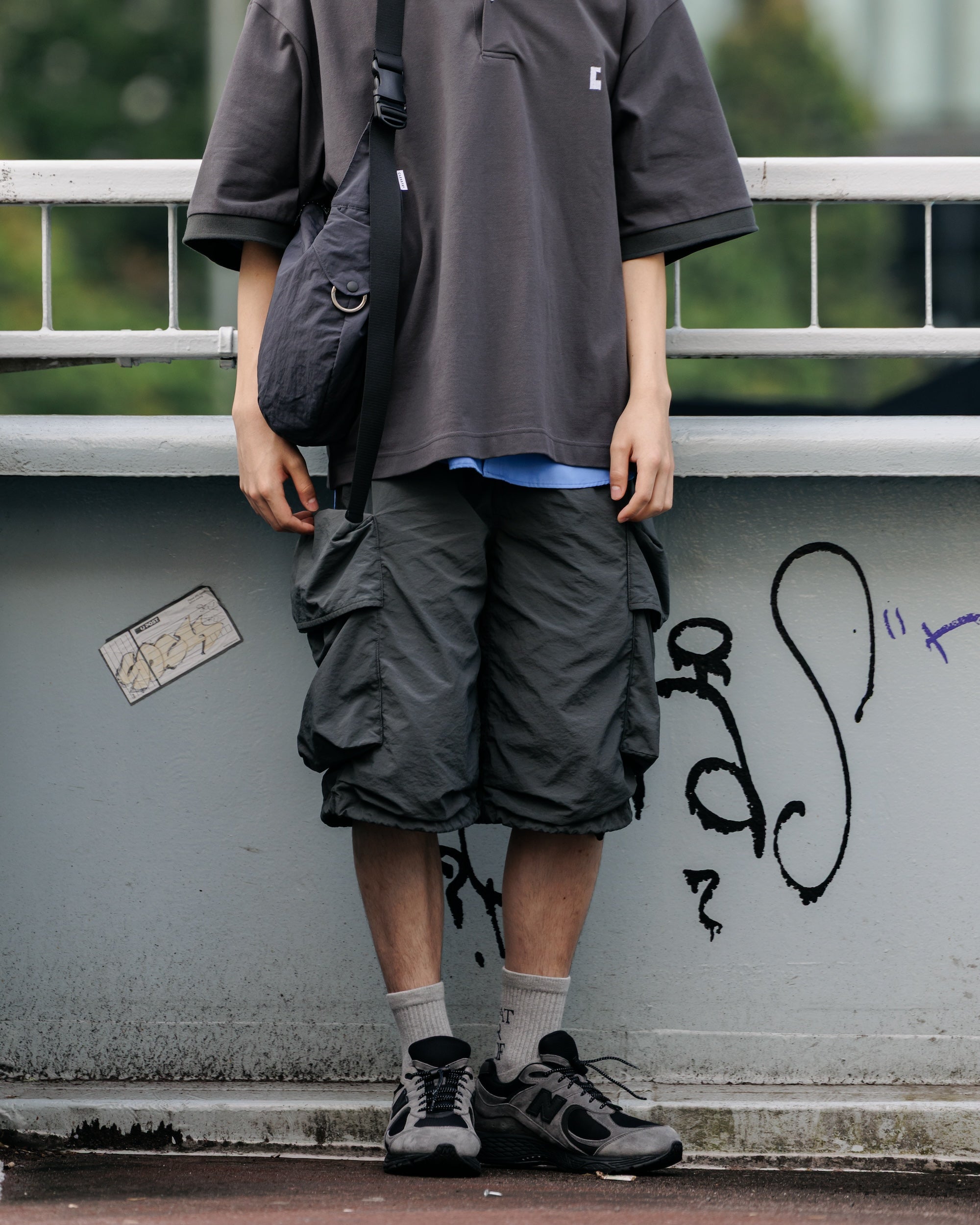 【6.25 WED 20:00- IN STOCK】VINTAGE WASHED CITY MILITARY HALF PANTS 002 (FADE BLACK)