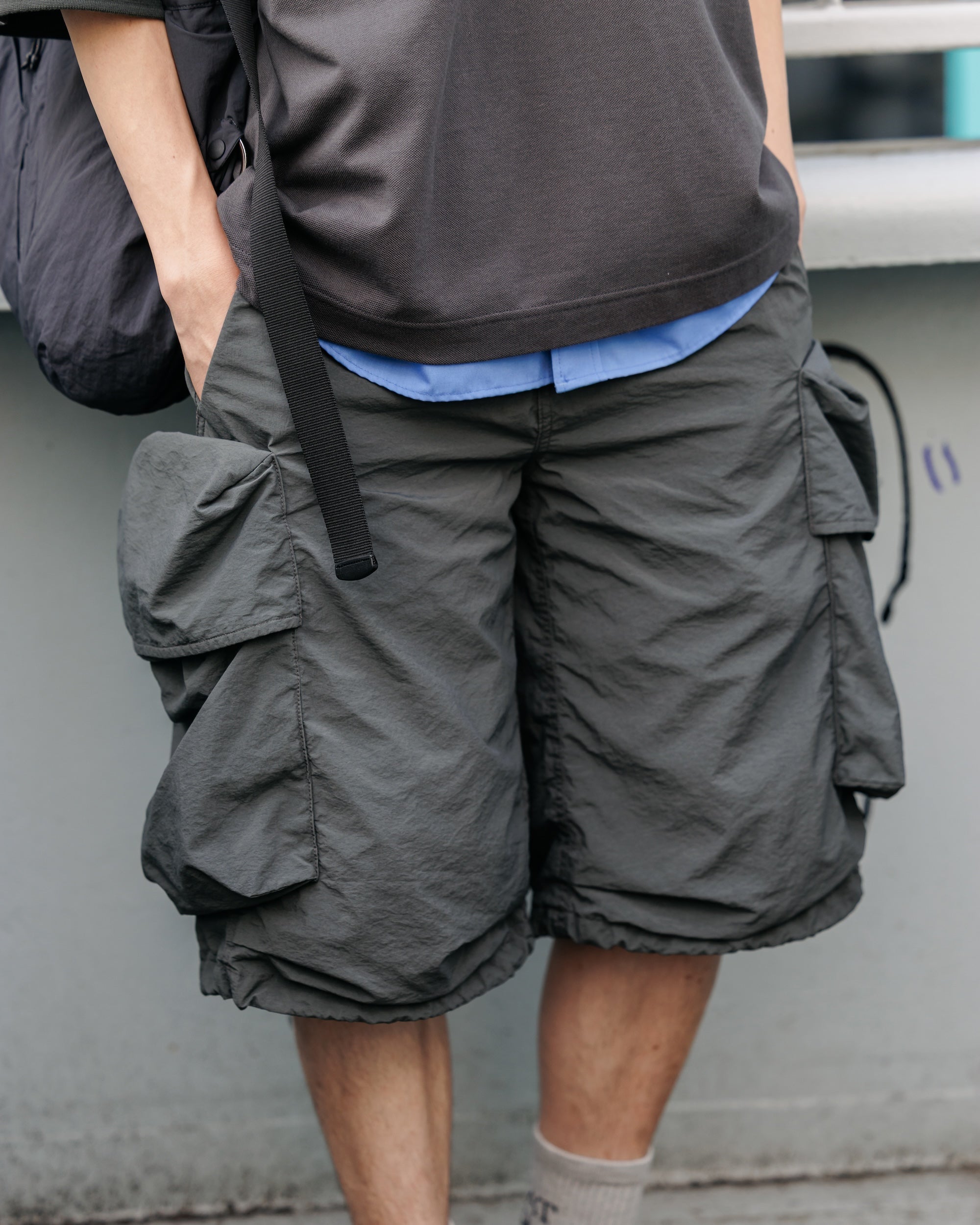 【6.25 WED 20:00- IN STOCK】VINTAGE WASHED CITY MILITARY HALF PANTS 002 (FADE BLACK)