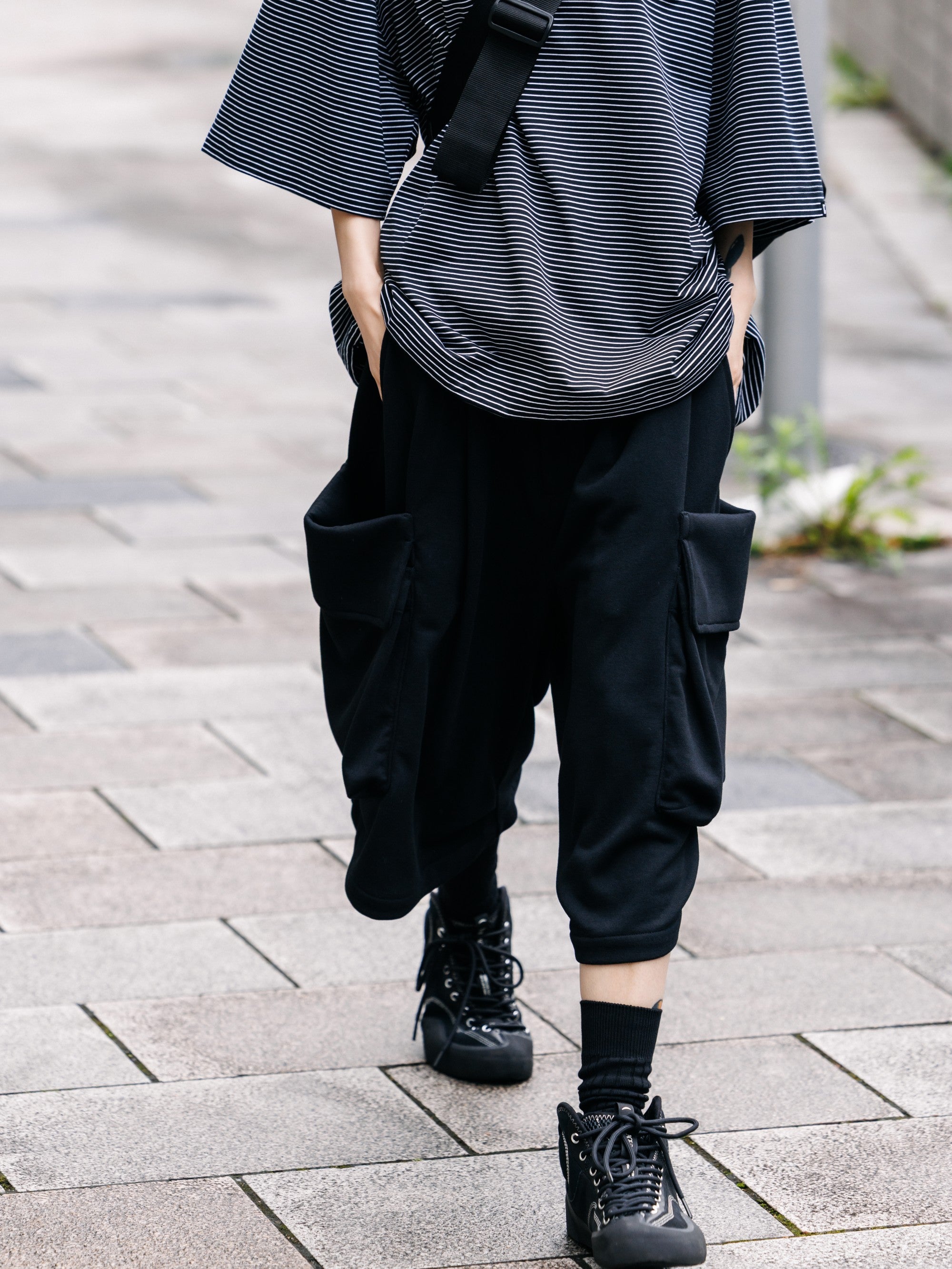 【7.15 WED 20:00- IN STOCK】CITY MILITARY SWEAT HALF PANTS 001 (BLACK)
