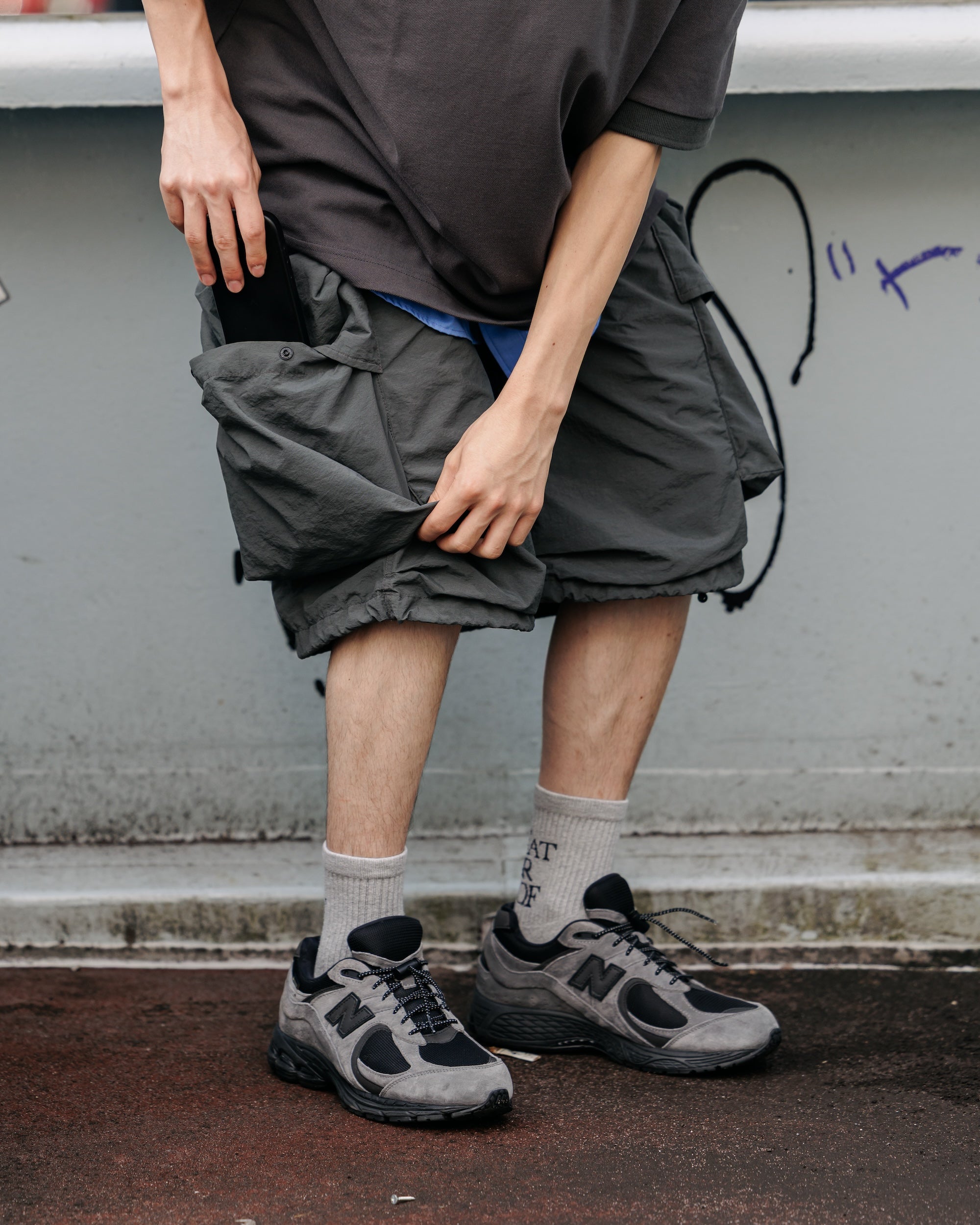 【6.25 WED 20:00- IN STOCK】VINTAGE WASHED CITY MILITARY HALF PANTS 002 (FADE BLACK)