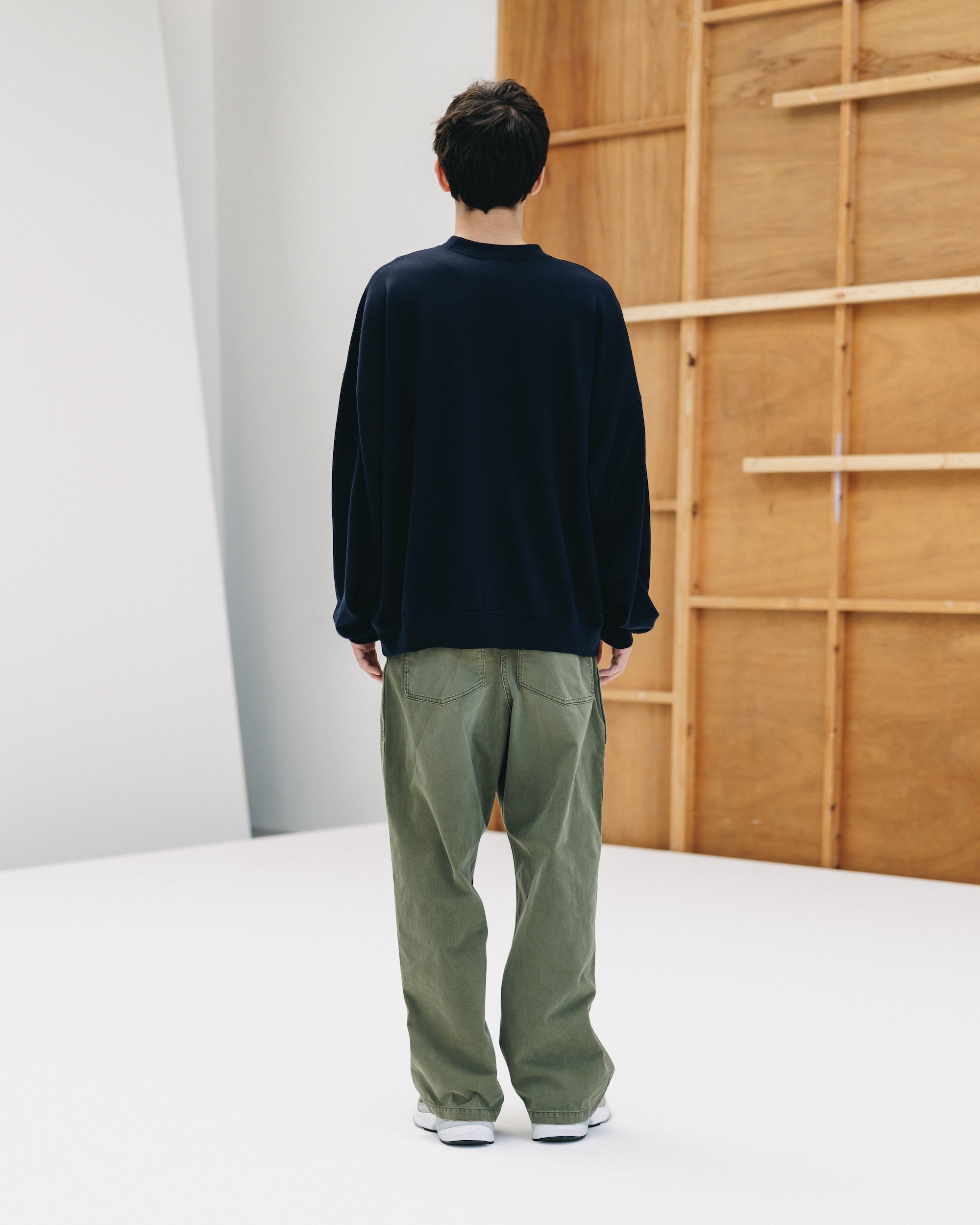 VINTAGE EFFECT BAKER PANTS (OLIVE)