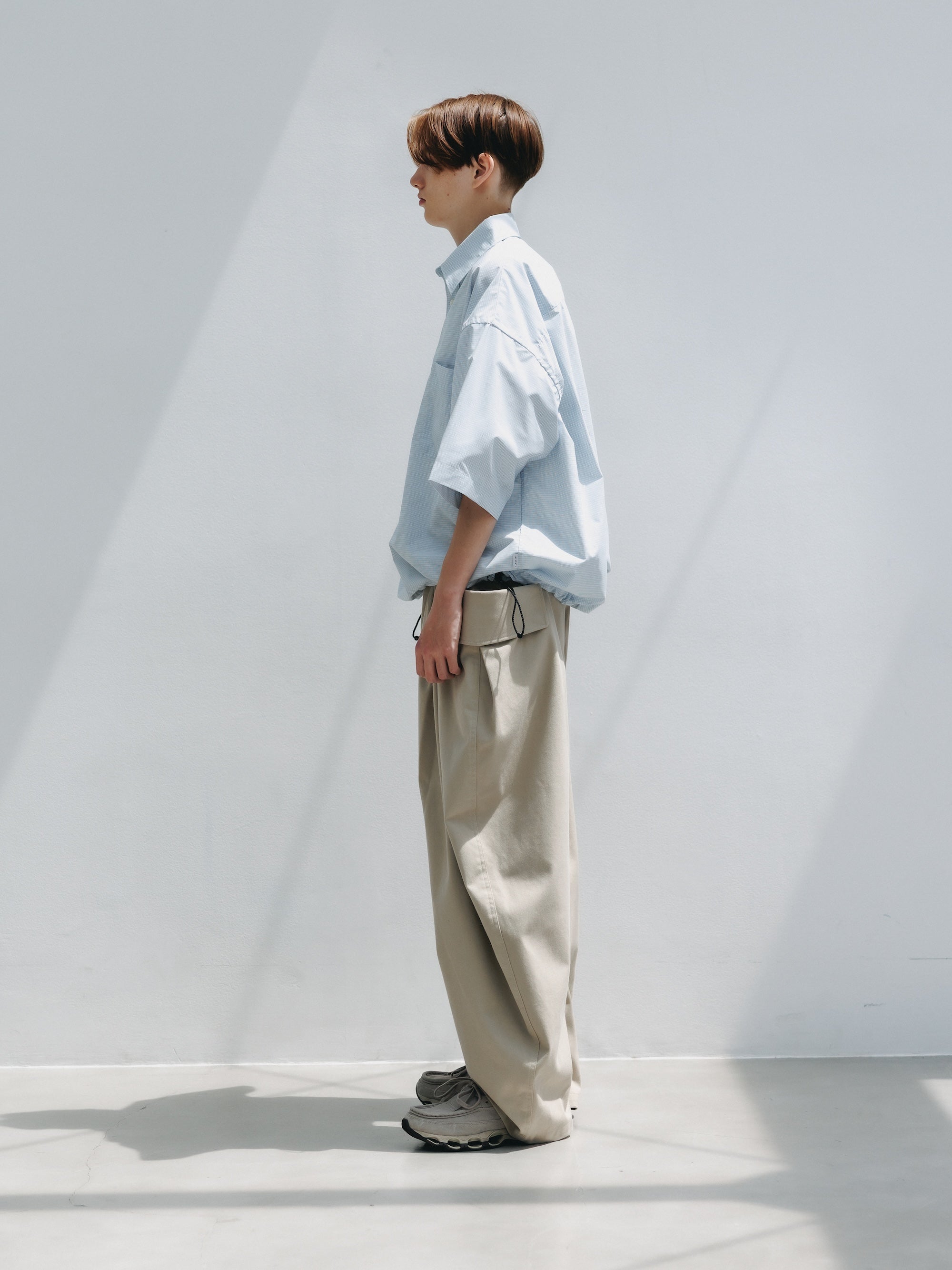 MINI PLAID S/S PULLOVER SHIRT (BLUE)