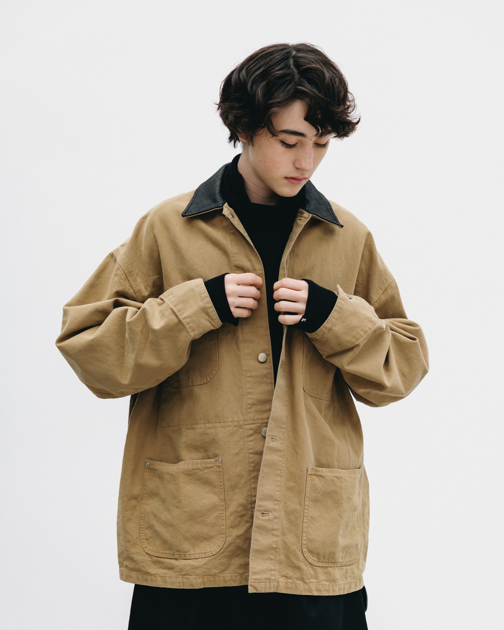 VINTAGE DYED CITY UTILITY COAT (BEIGE)