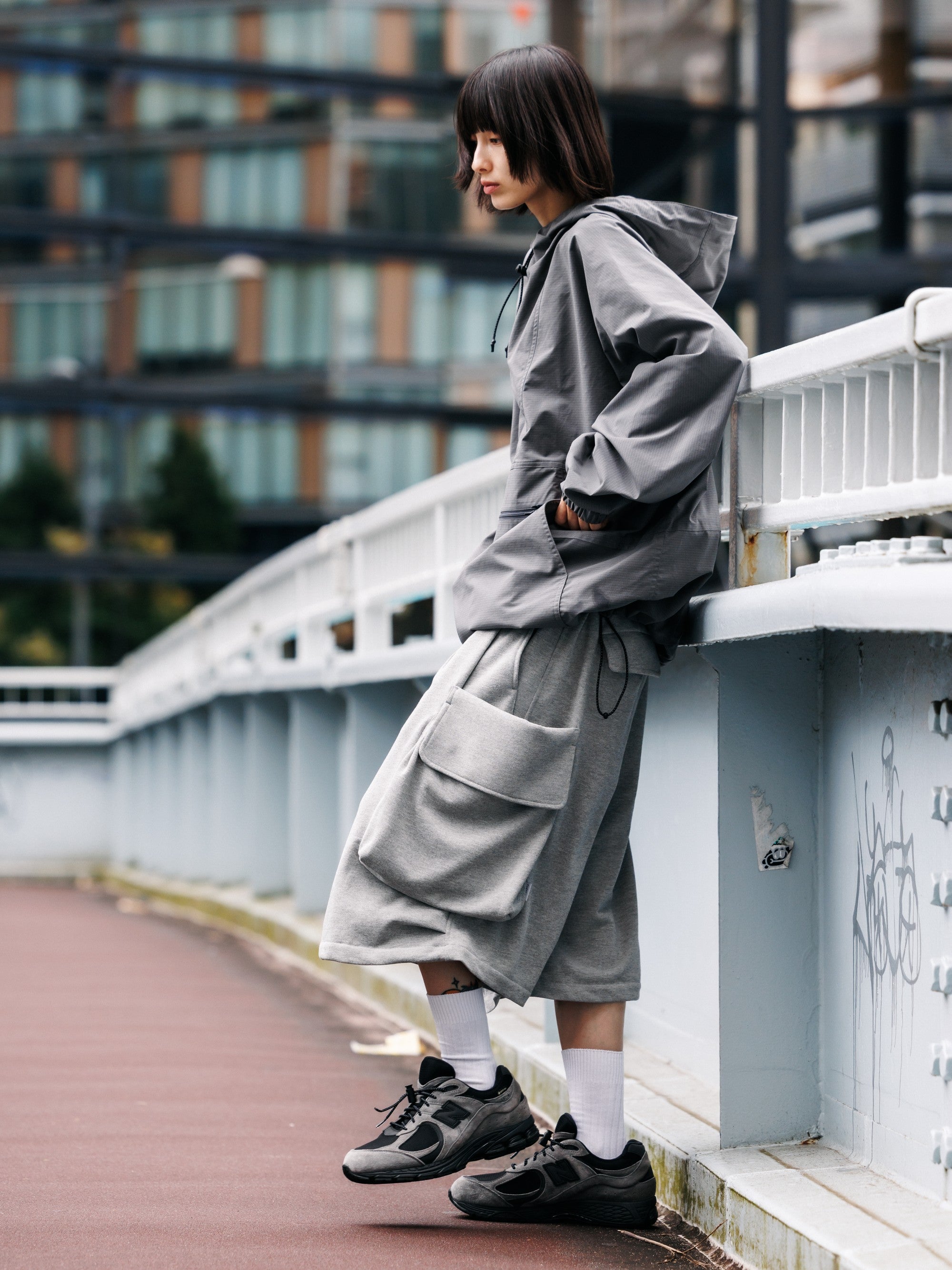 【7.15 WED 20:00- IN STOCK】CITY MILITARY SWEAT HALF PANTS 001 (GRAY)
