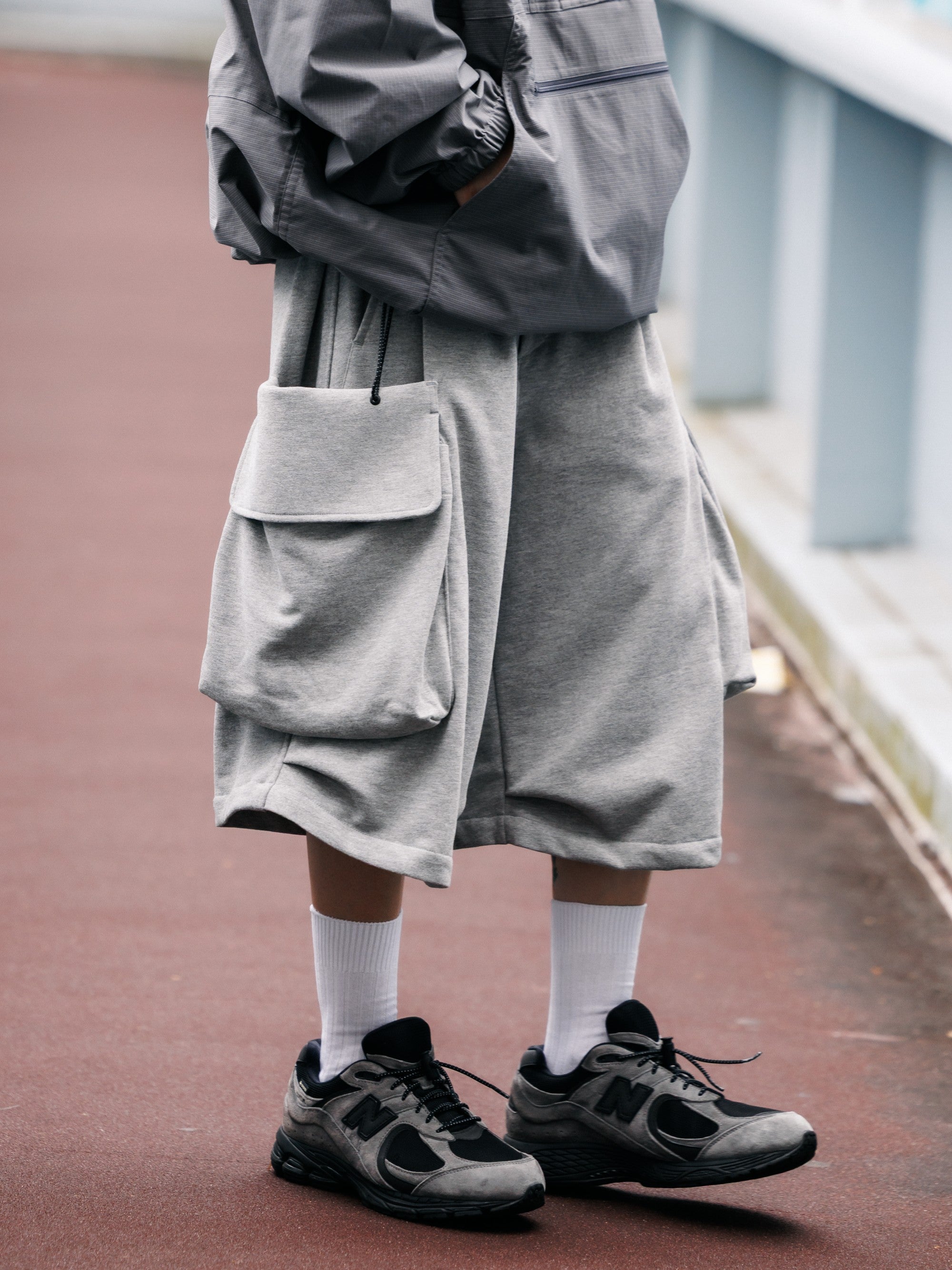 【7.15 WED 20:00- IN STOCK】CITY MILITARY SWEAT HALF PANTS 001 (GRAY)