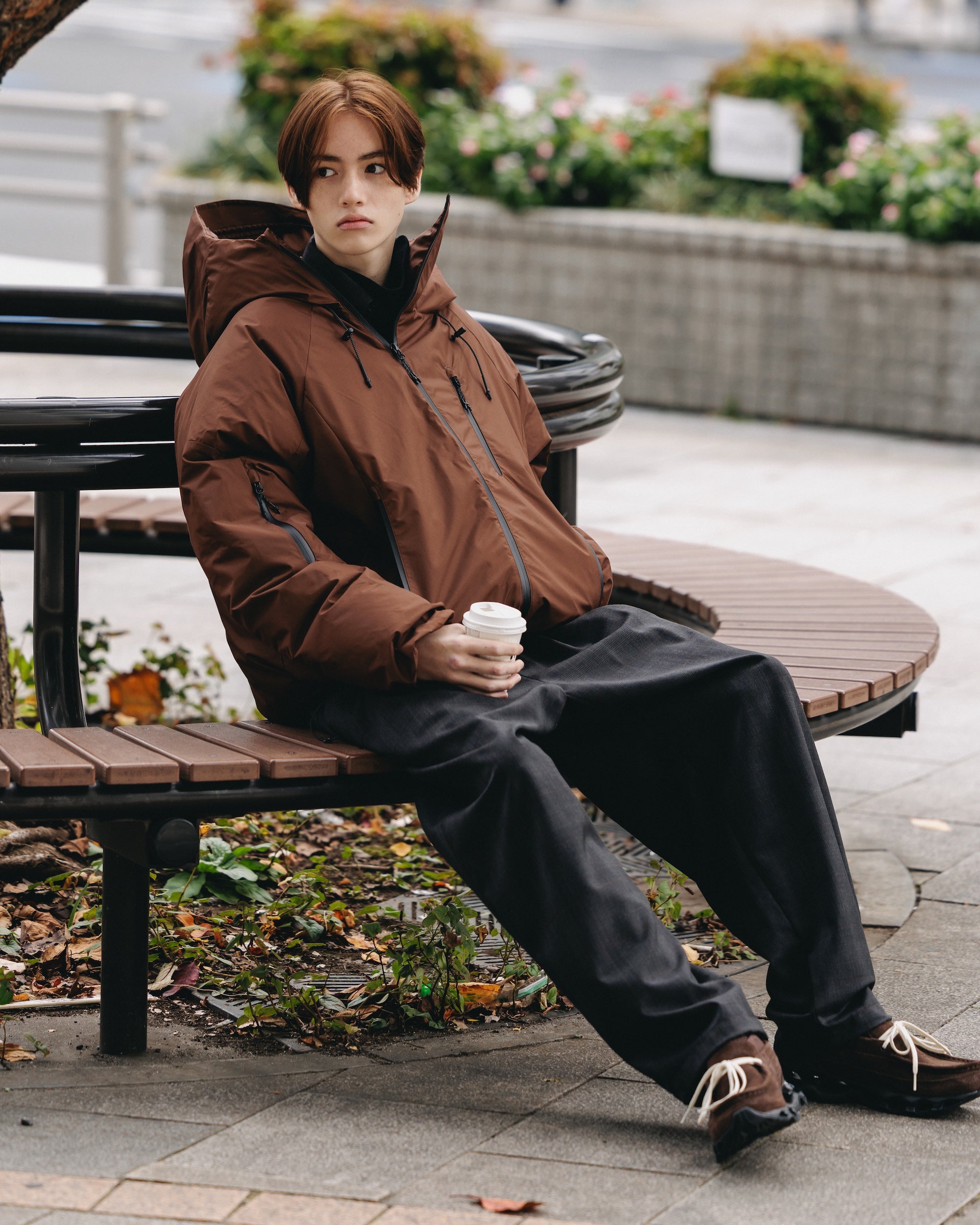 【12.20 SAT 20:00- IN STOCK】+phenix WINDSTOPPER® by GORE-TEX LABS CITY PUFFER JACKET (CHOCOLATE BROWN)