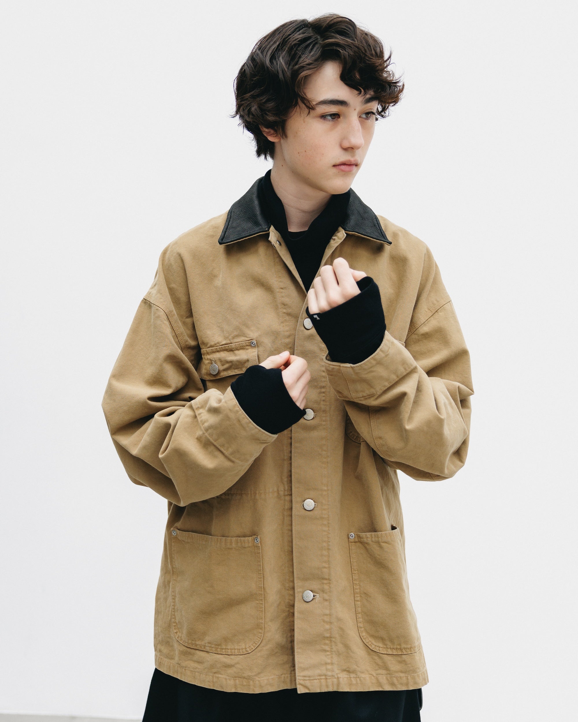 VINTAGE DYED CITY UTILITY COAT (BEIGE)