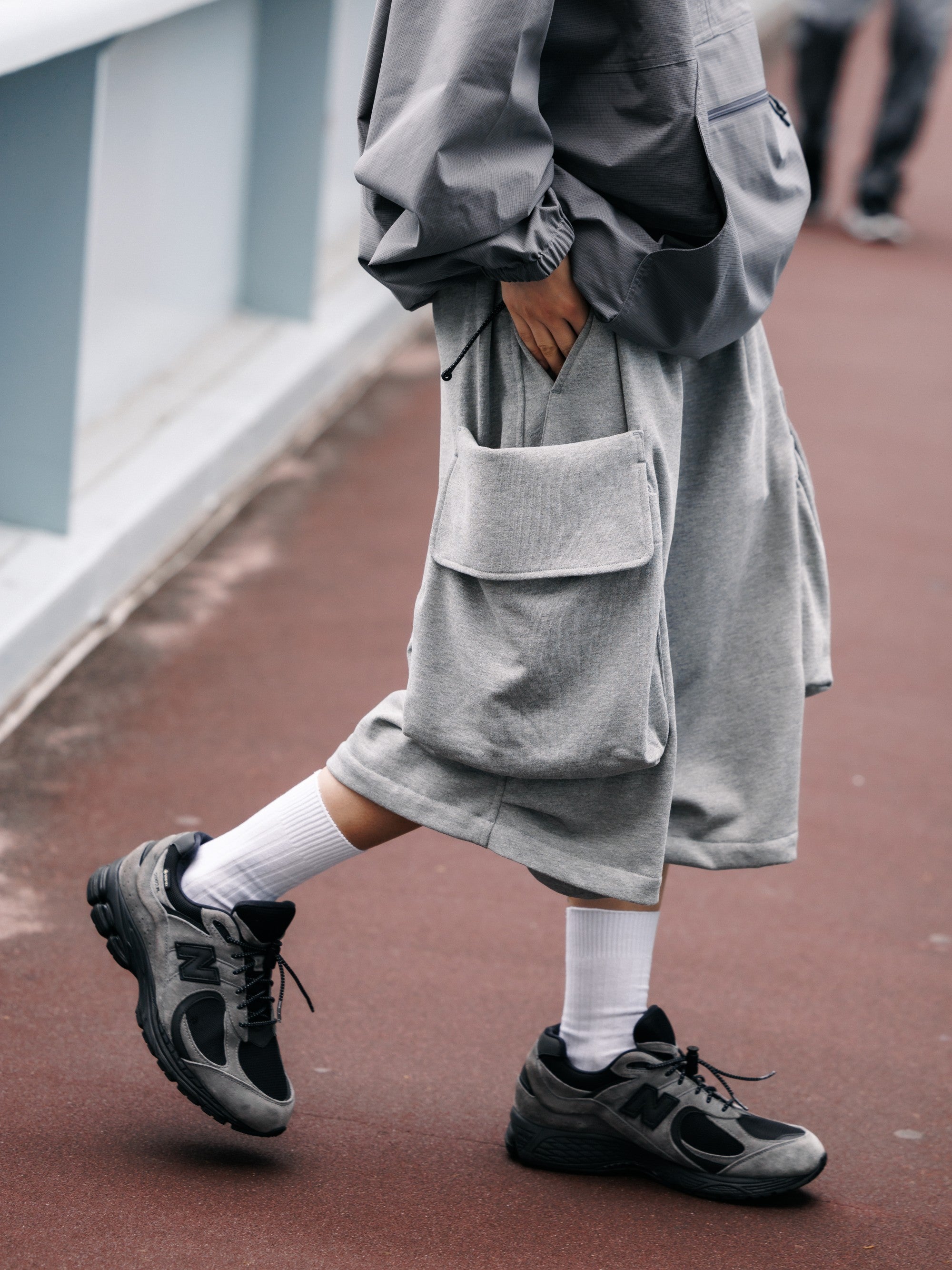 7.15 WED 20:00- IN STOCK】CITY MILITARY SWEAT HALF PANTS 001 (GRAY)
