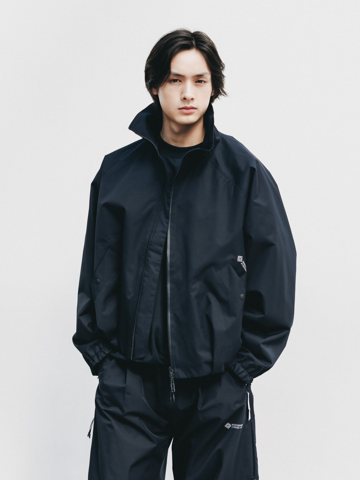 【10.17 SAT 20:00- IN STOCK】 +phenix WINDSTOPPER® by GORE-TEX LABS TWILL CITY STAND BALLOON UTILITY JACKET (BLACK)