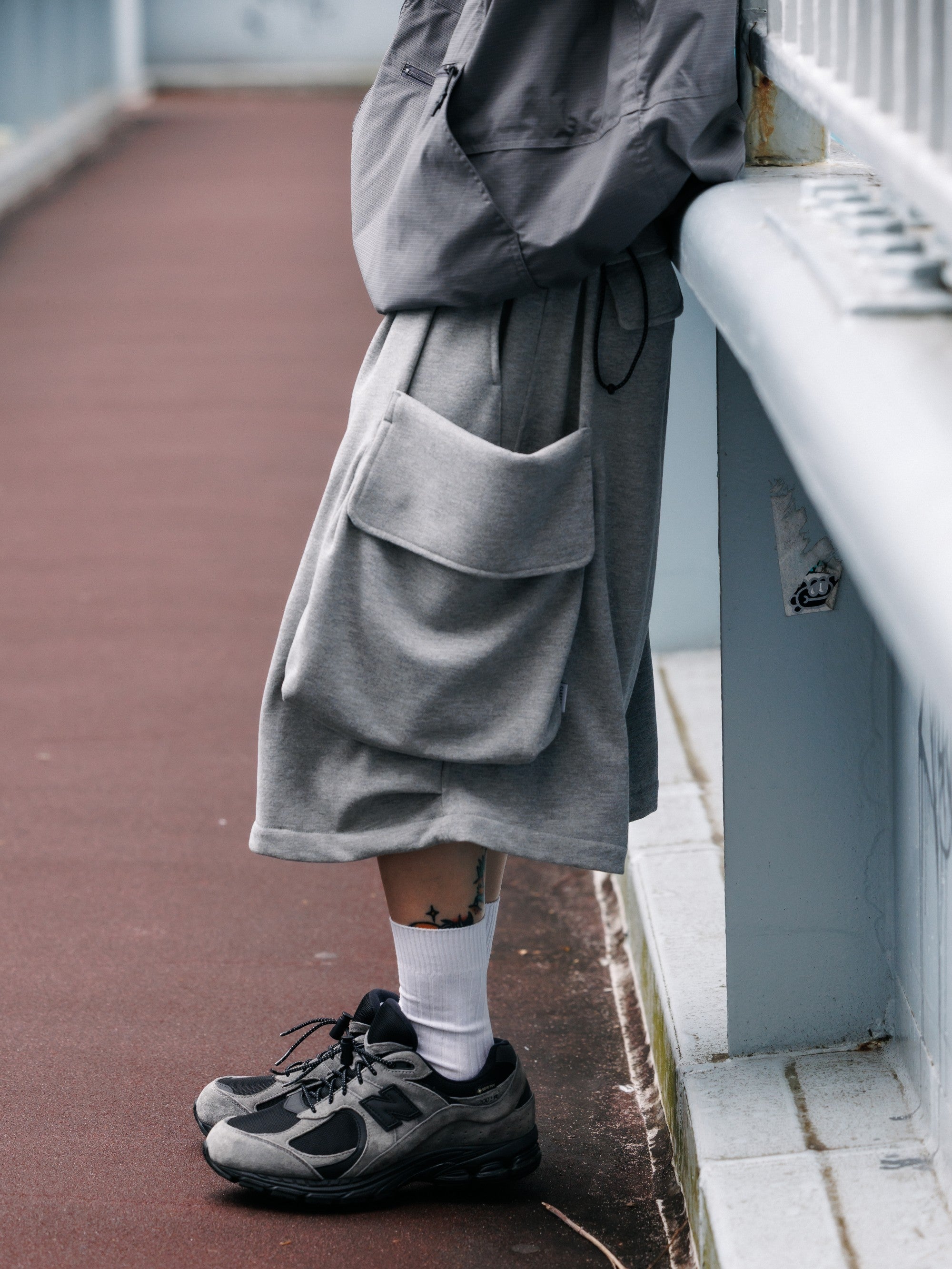 【7.15 WED 20:00- IN STOCK】CITY MILITARY SWEAT HALF PANTS 001 (GRAY)