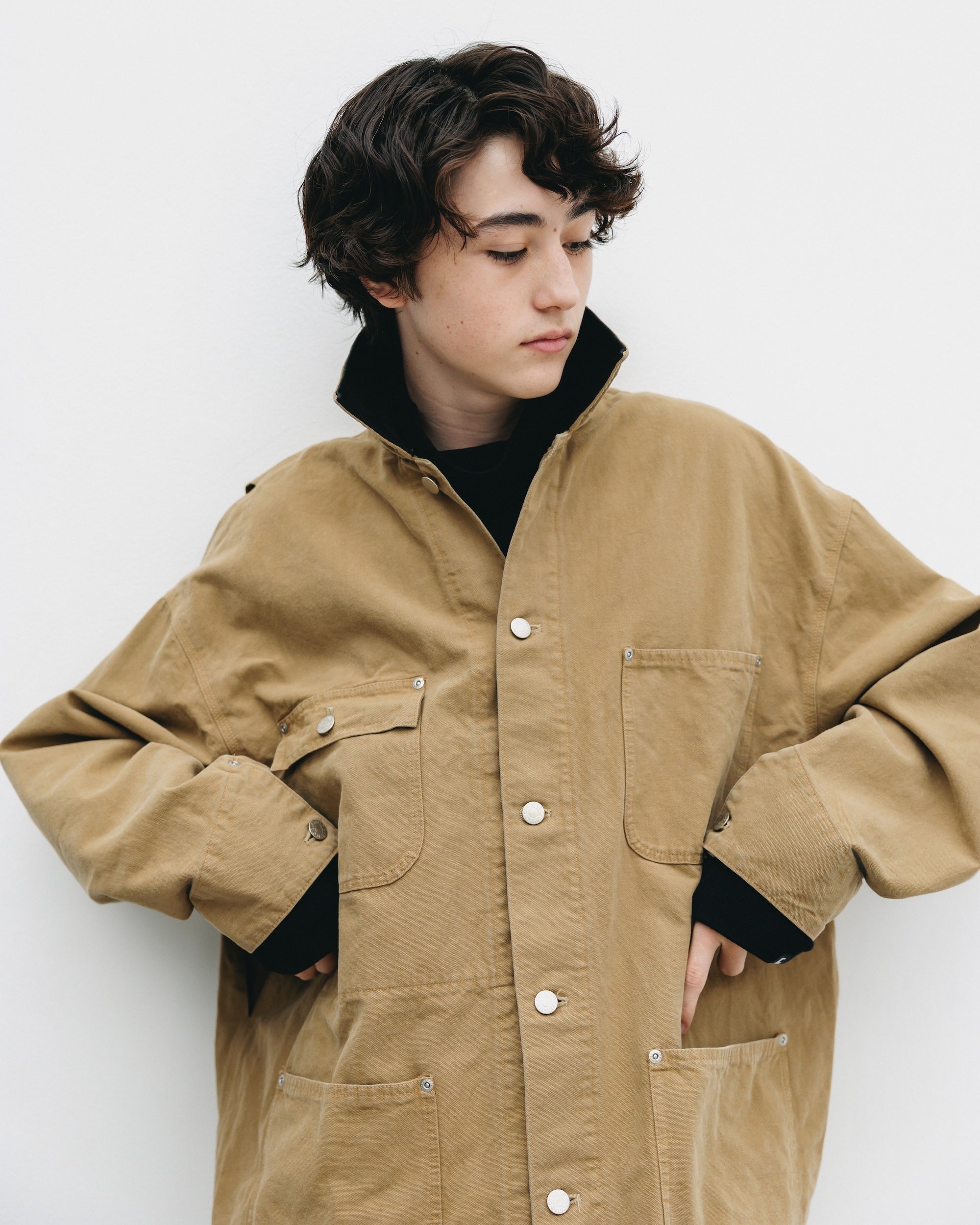 VINTAGE DYED CITY UTILITY COAT (BEIGE)