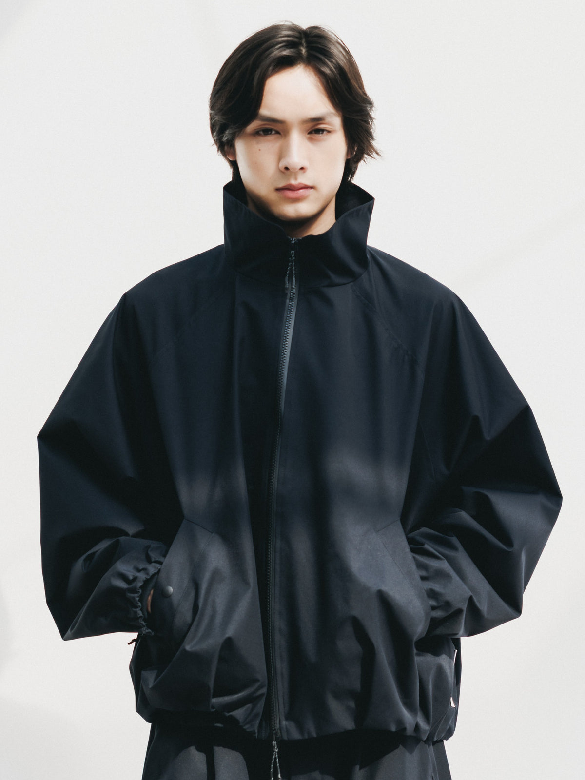 【10.17 SAT 20:00- IN STOCK】 +phenix WINDSTOPPER® by GORE-TEX LABS TWILL CITY STAND BALLOON UTILITY JACKET (BLACK)