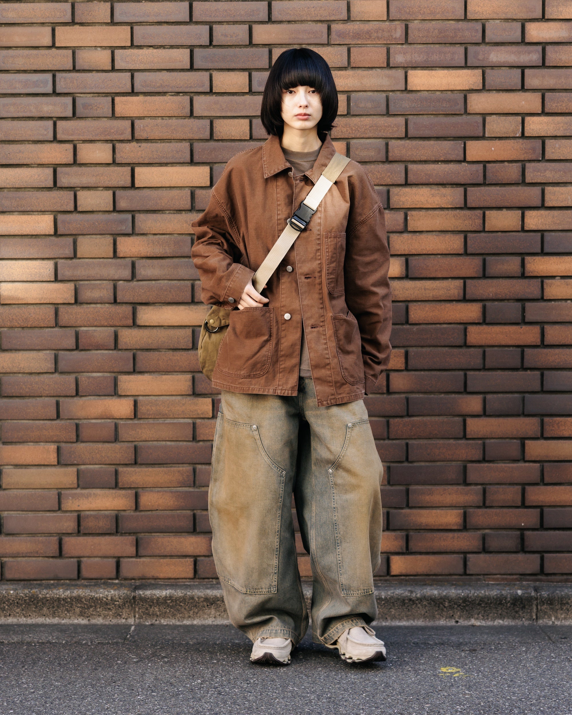 2.4 WED 20:00- IN STOCK】VINTAGE EFFECT P-41 JACKET (BROWN)